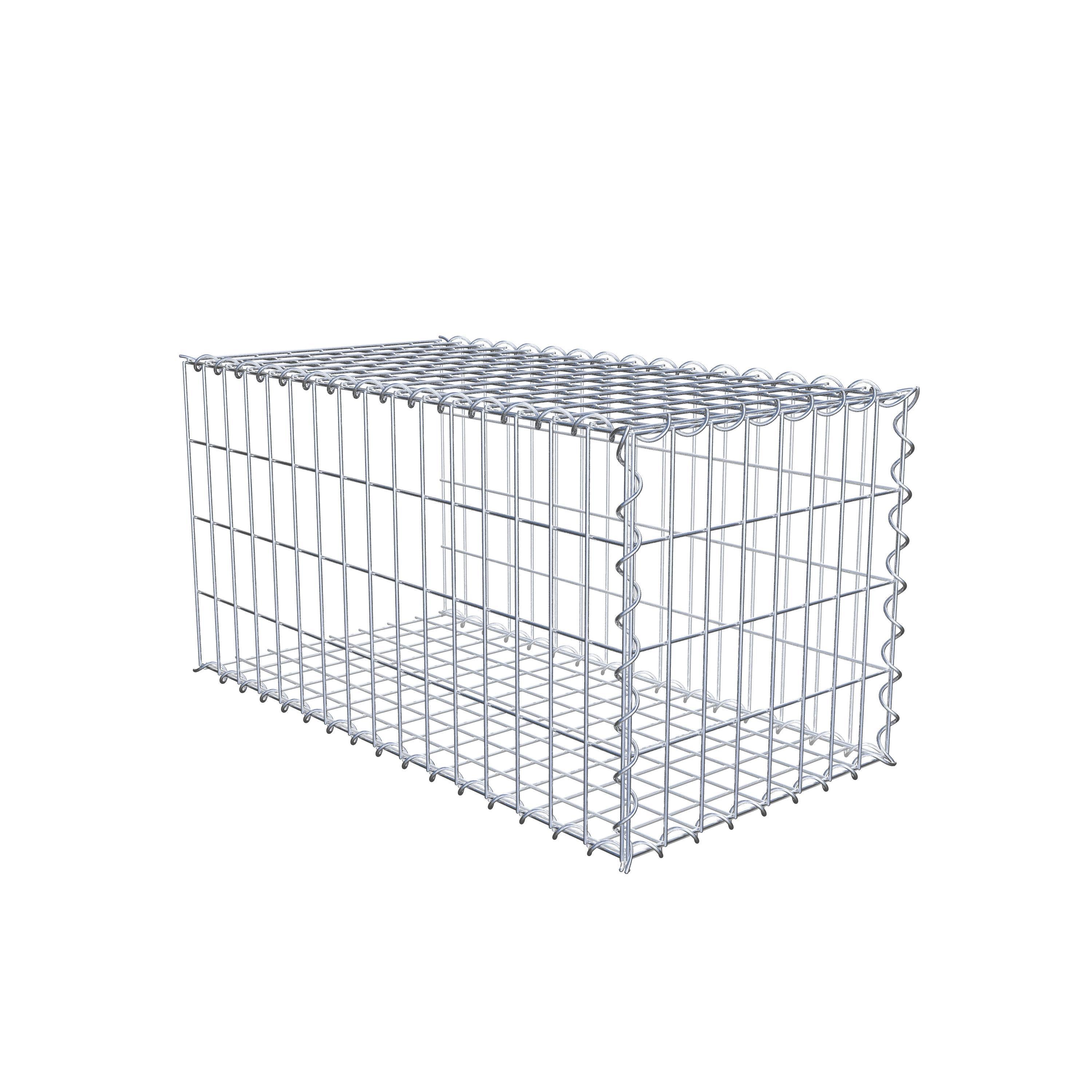 Monteret gabion type 2 80 cm x 40 cm x 40 cm (L x H x D), maskestørrelse 5 cm x 10 cm, spiral