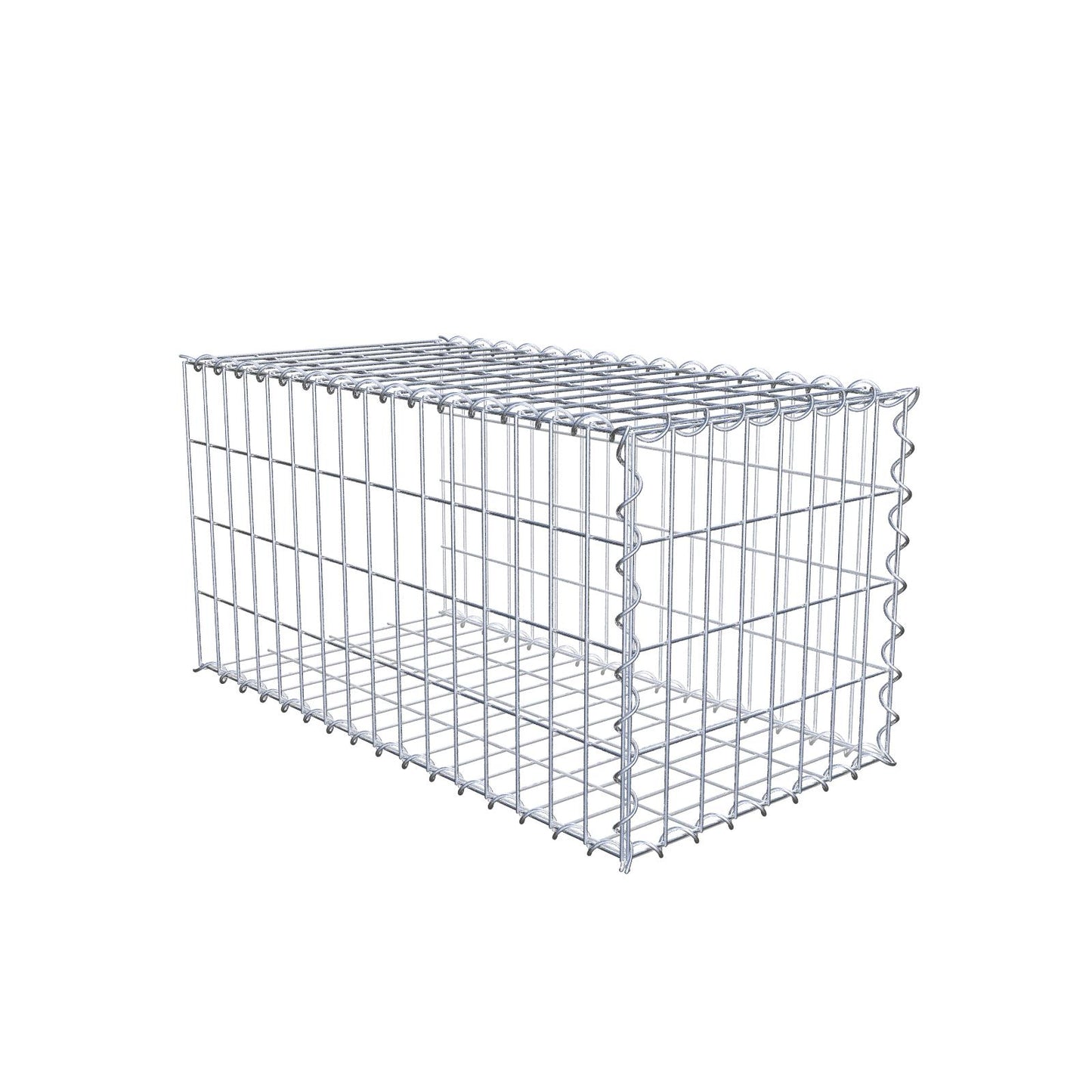 Mounted gabion type 2 80 cm x 40 cm x 40 cm (L x H x D), mesh size 5 cm x 10 cm, spiral
