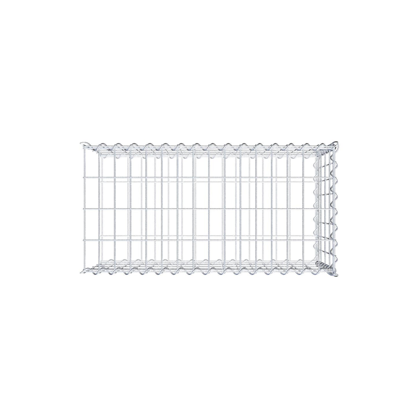 Mounted gabion type 2 80 cm x 40 cm x 40 cm (L x H x D), mesh size 5 cm x 10 cm, spiral