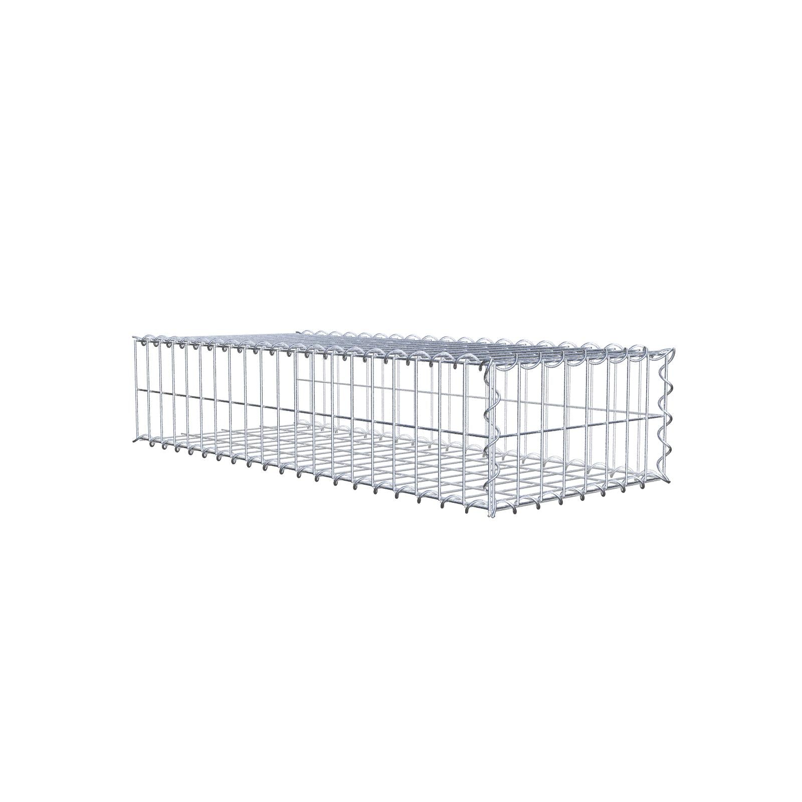 Grown-on gabion type 2 100 cm x 20 cm x 40 cm (L x H x D), mesh size 5 cm x 10 cm, spiral