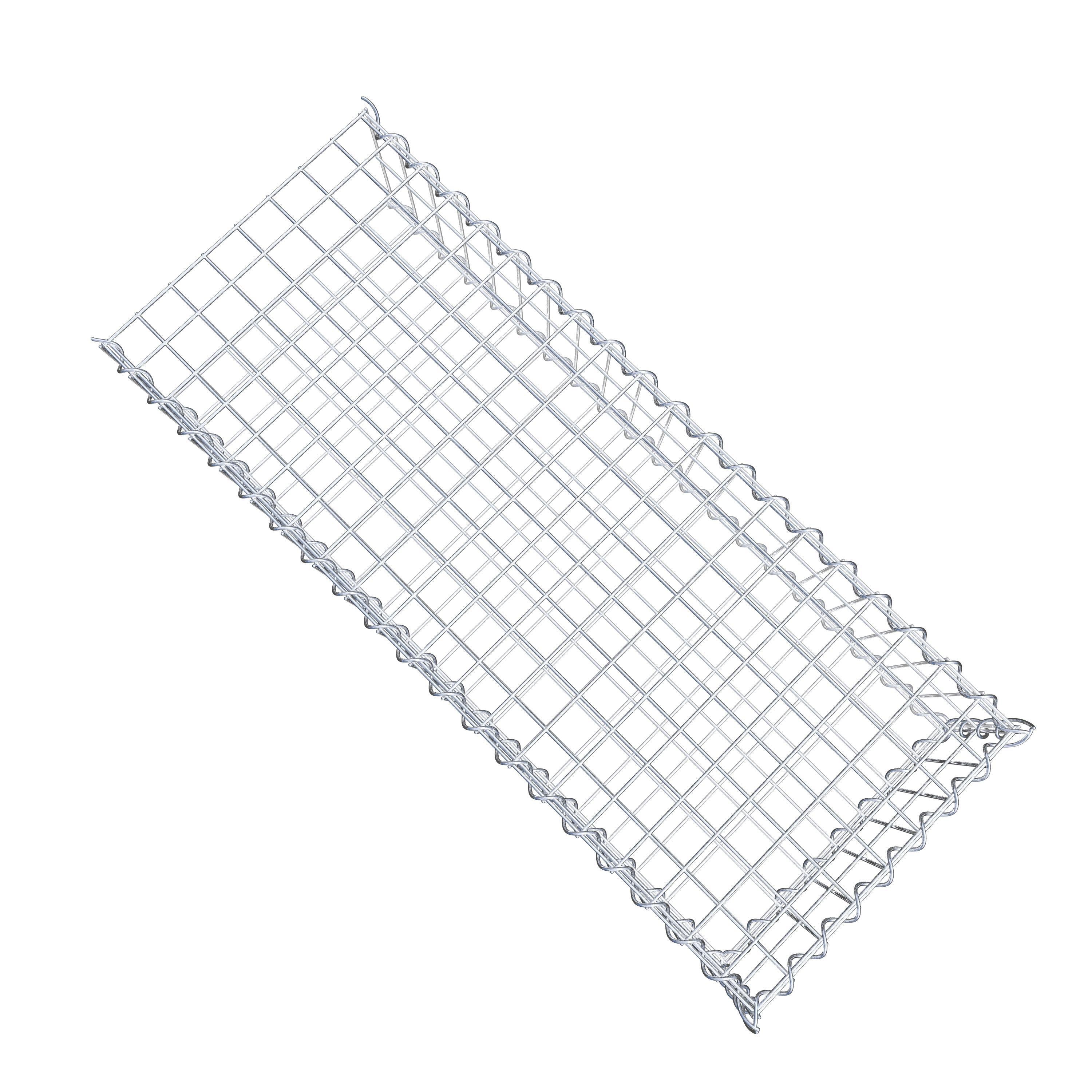 Opvokset gabion type 2 100 cm x 20 cm x 40 cm (L x H x D), maskestørrelse 5 cm x 10 cm, spiral