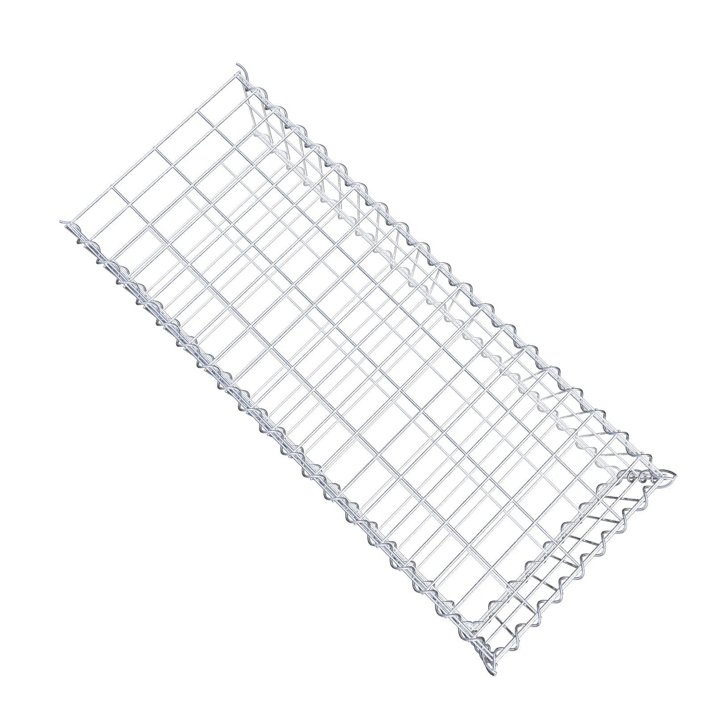 Gabion rapporté type 2 100 cm x 20 cm x 40 cm (L x H x P), mailles 5 cm x 10 cm, spirale