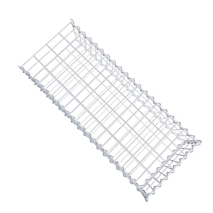 Gabion rapporté type 2 100 cm x 20 cm x 40 cm (L x H x P), mailles 5 cm x 10 cm, spirale