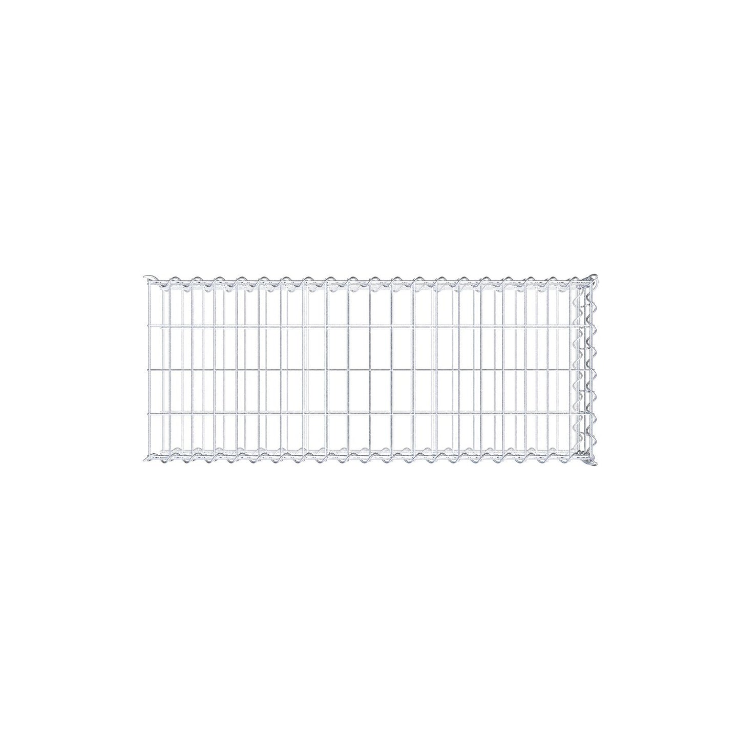 Gabion rapporté type 2 100 cm x 20 cm x 40 cm (L x H x P), mailles 5 cm x 10 cm, spirale