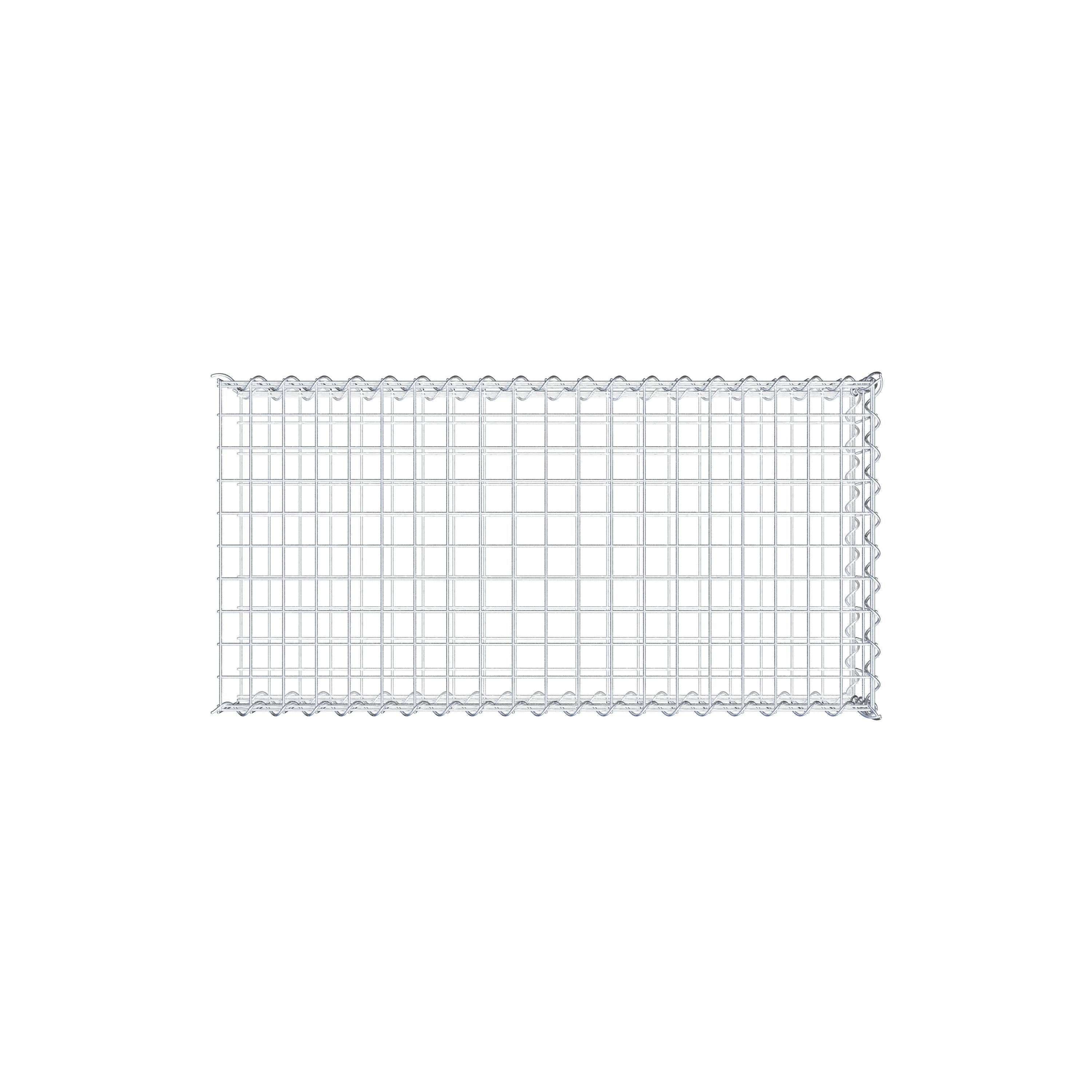 Grown-on gabion type 2 100 cm x 20 cm x 50 cm (L x H x D), mesh size 5 cm x 10 cm, spiral