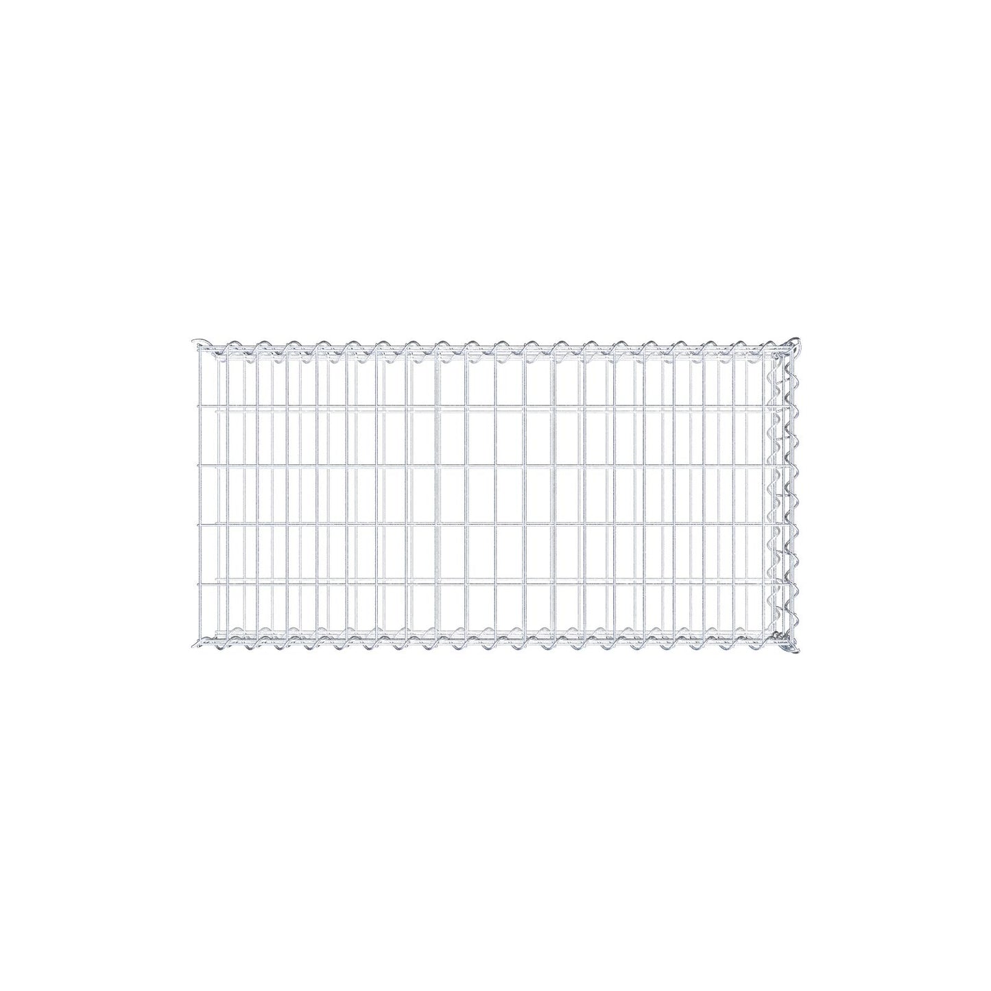 Gabion rapporté type 2 100 cm x 20 cm x 50 cm (L x H x P), mailles 5 cm x 10 cm, spirale