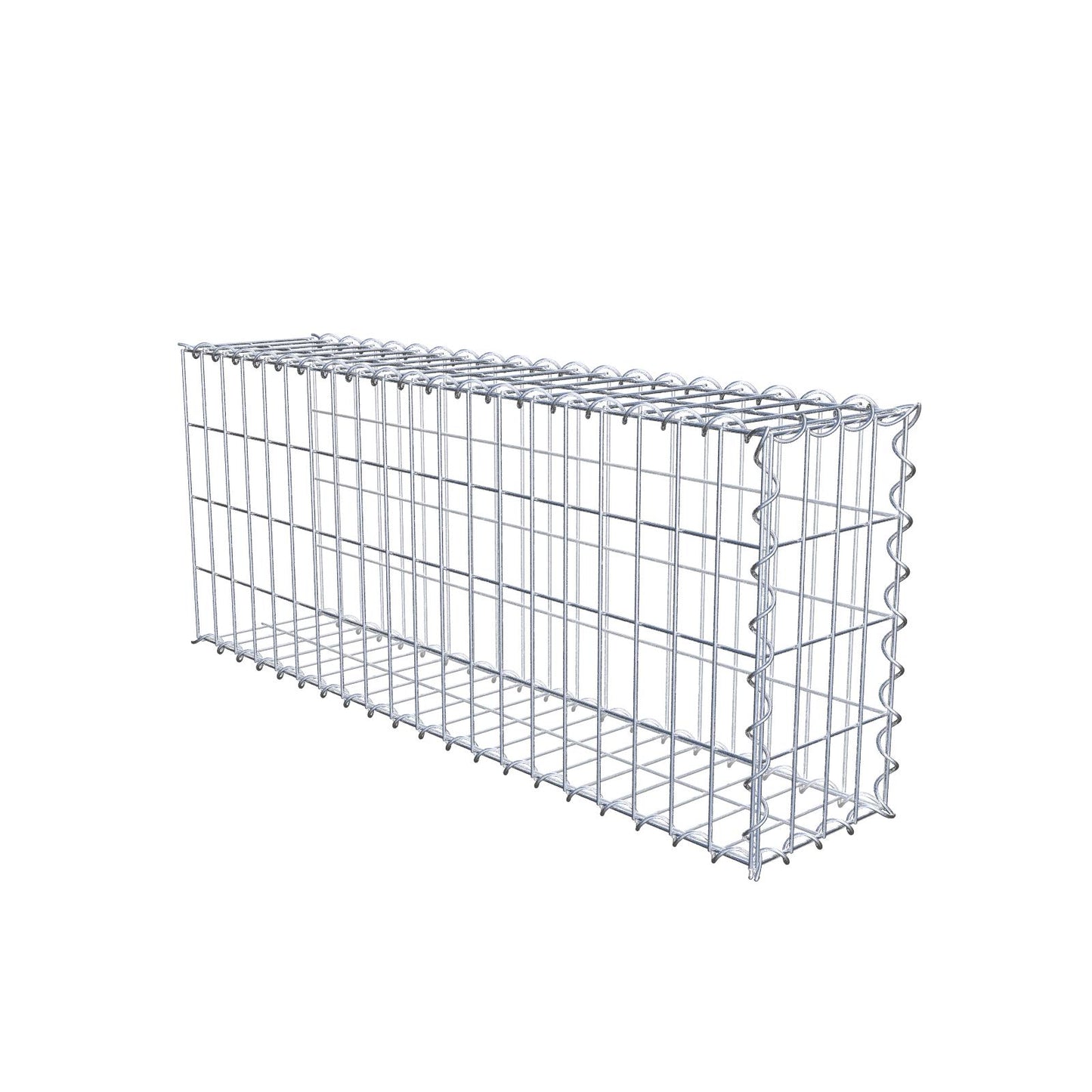 Udvokset gabion type 2 100 cm x 40 cm x 20 cm (L x H x D), maskestørrelse 5 cm x 10 cm, spiral