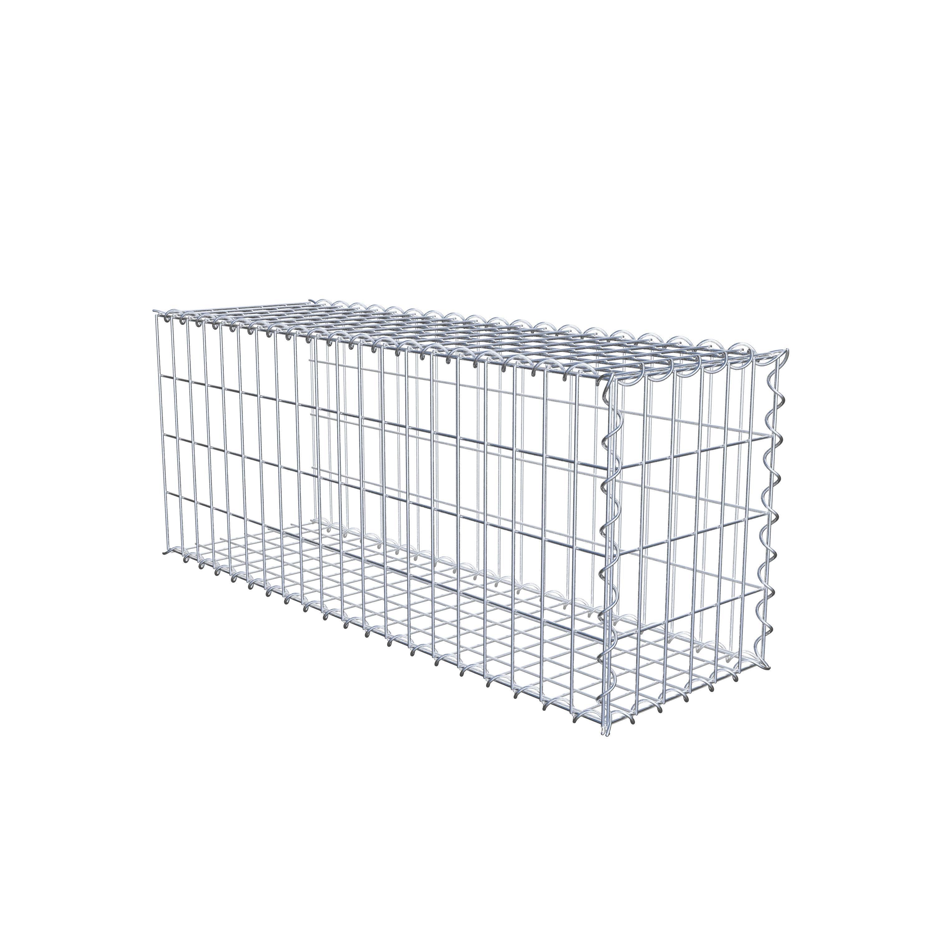 Opvokset gabion type 2 100 cm x 40 cm x 30 cm (L x H x D), maskestørrelse 5 cm x 10 cm, spiral