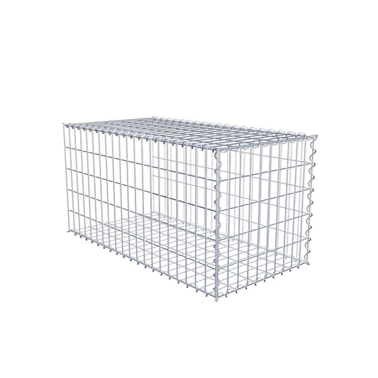 Gabion rapporté type 2 100 cm x 50 cm x 50 cm (L x H x P), mailles 5 cm x 10 cm, spirale