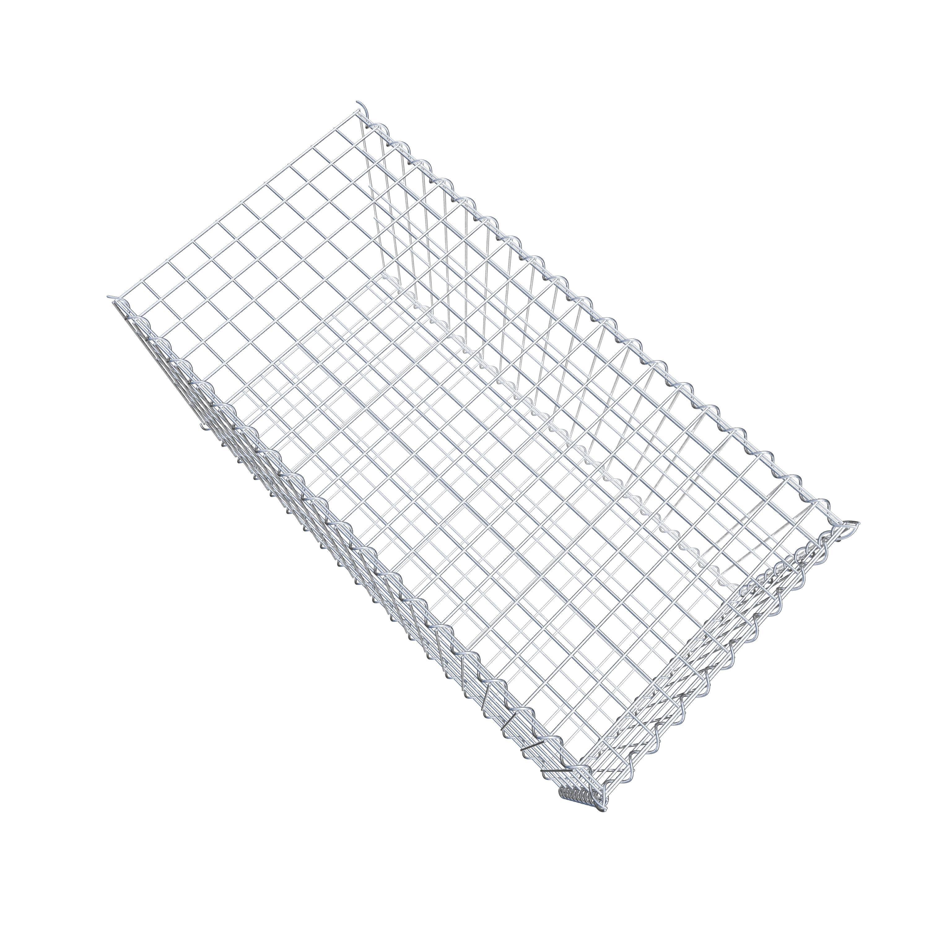 Opvokset gabion type 2 100 cm x 50 cm x 50 cm (L x H x D), maskestørrelse 5 cm x 10 cm, spiral