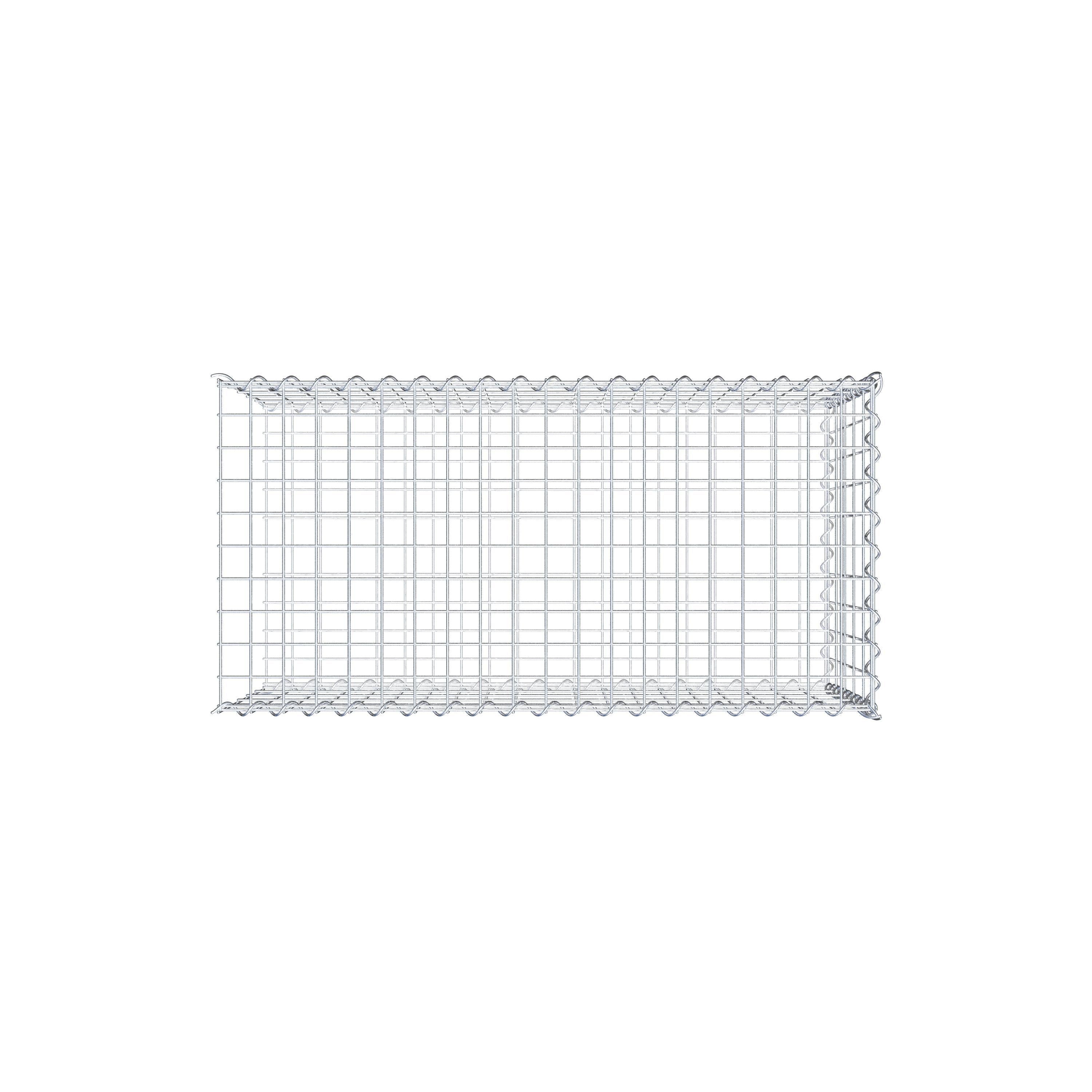 Opvokset gabion type 2 100 cm x 50 cm x 50 cm (L x H x D), maskestørrelse 5 cm x 10 cm, spiral