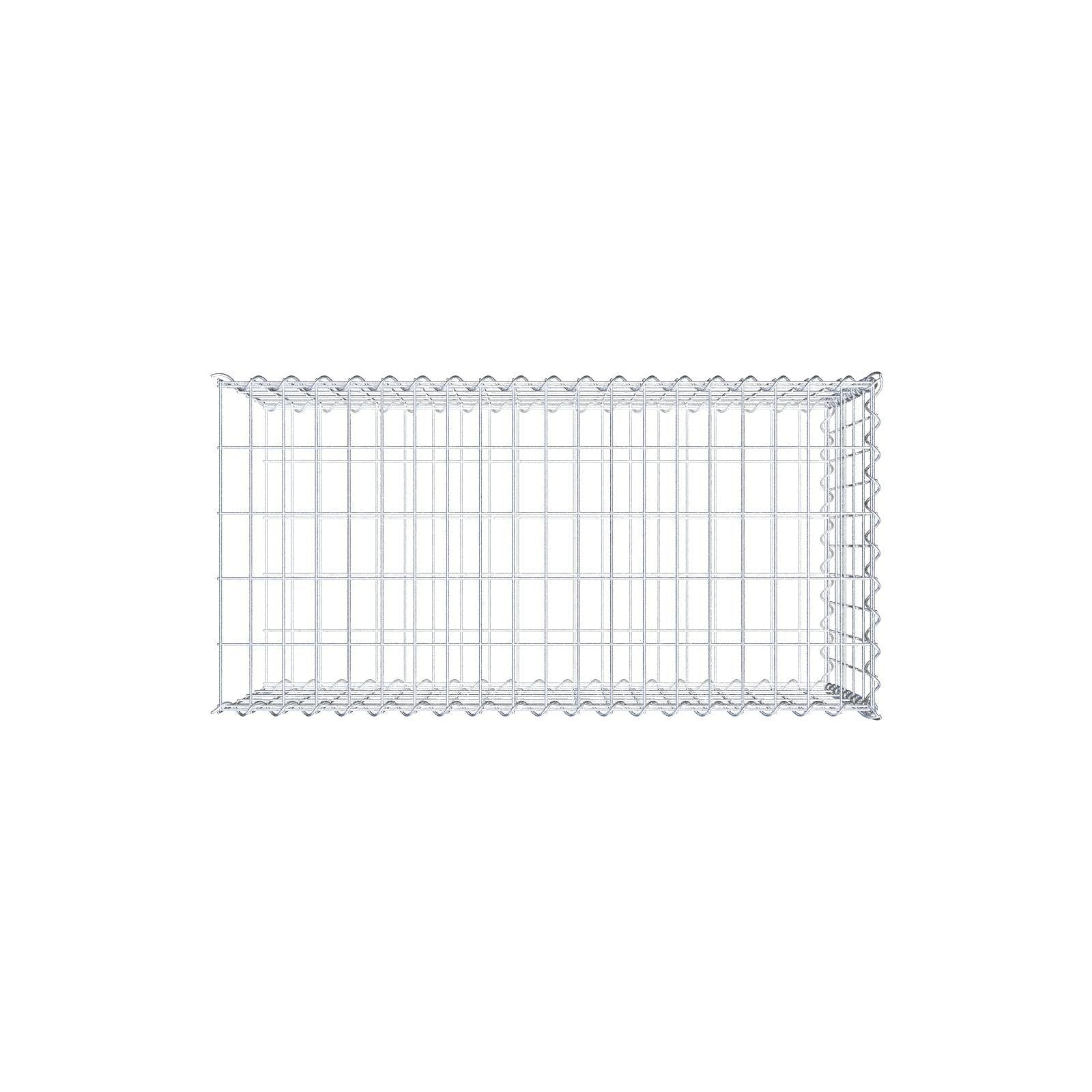 Anbaugabione Typ 2 100 cm x 50 cm x 50 cm (L x H x T), Maschenweite 5 cm x 10 cm, Spirale