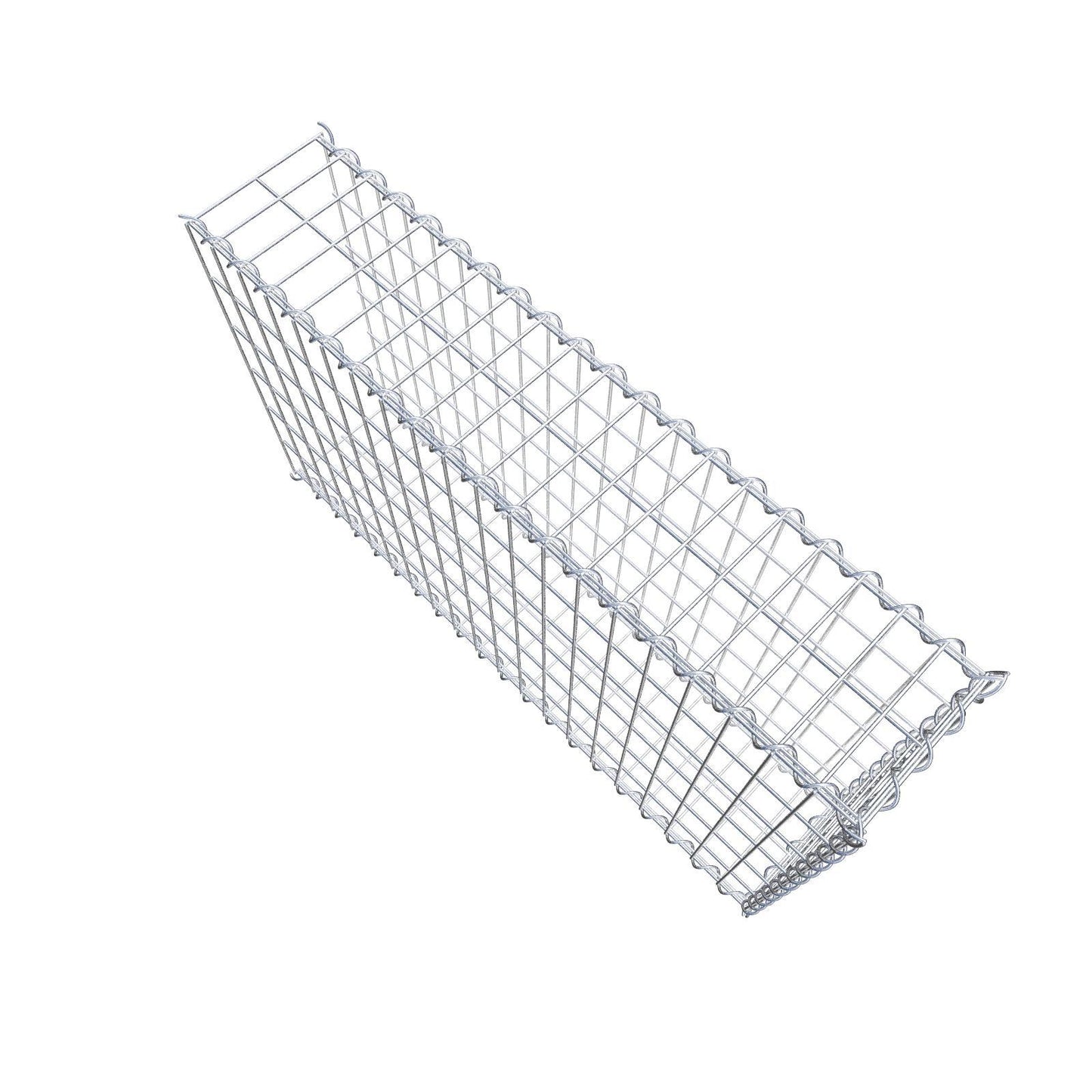 Gabion rapporté type 2 100 cm x 60 cm x 20 cm (L x H x P), mailles 5 cm x 10 cm, spirale