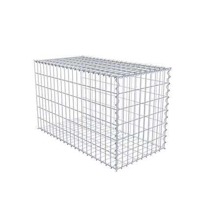 Grown-on gabion type 2 100 cm x 60 cm x 50 cm (L x H x D), mesh size 5 cm x 10 cm, spiral