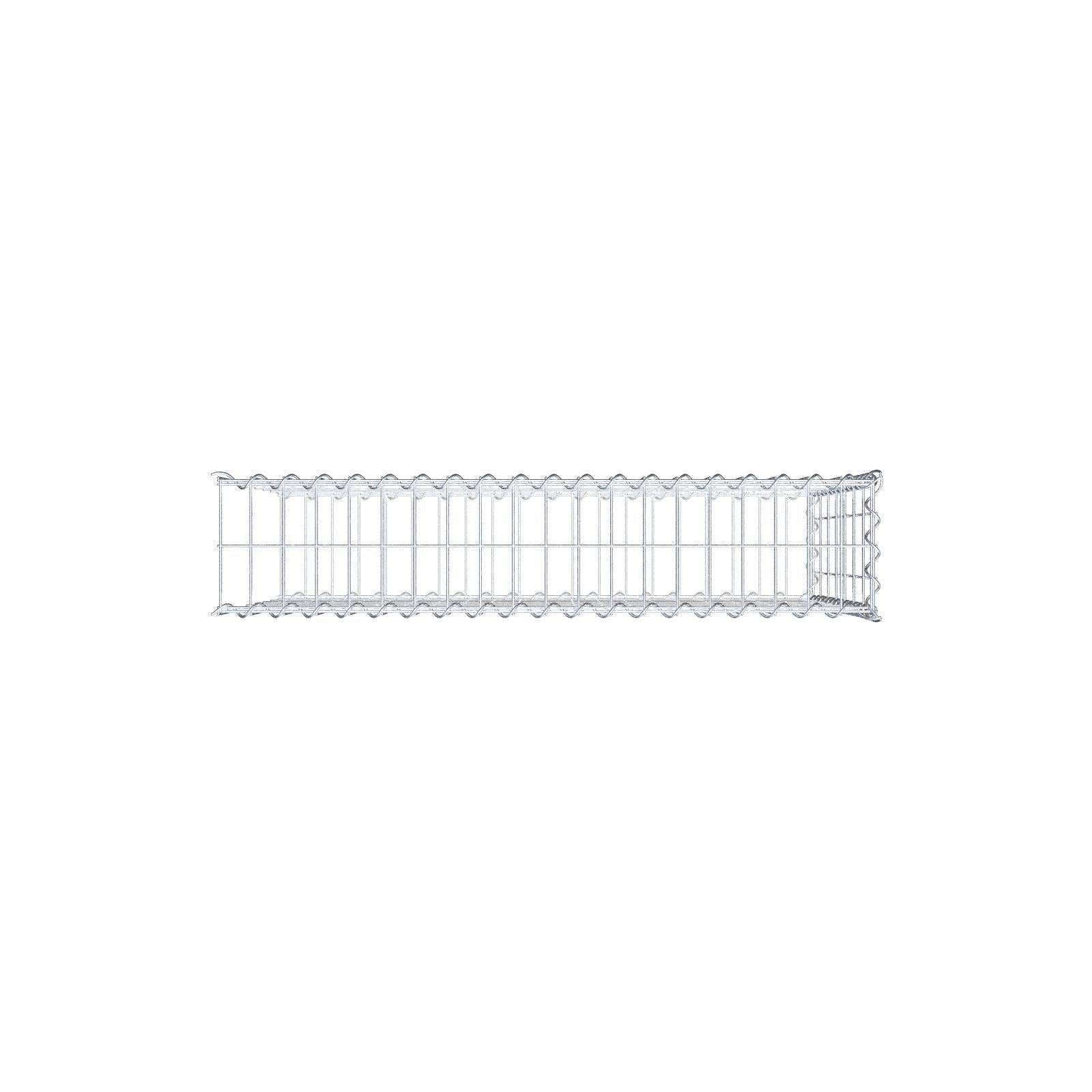 Grown-on gabion type 2 100 cm x 70 cm x 20 cm (L x H x D), mesh size 5 cm x 10 cm, spiral
