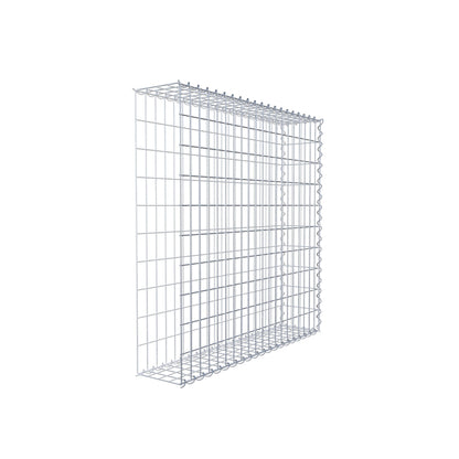 Gabion rapporté type 2 100 cm x 100 cm x 20 cm (L x H x P), mailles 5 cm x 10 cm, spirale