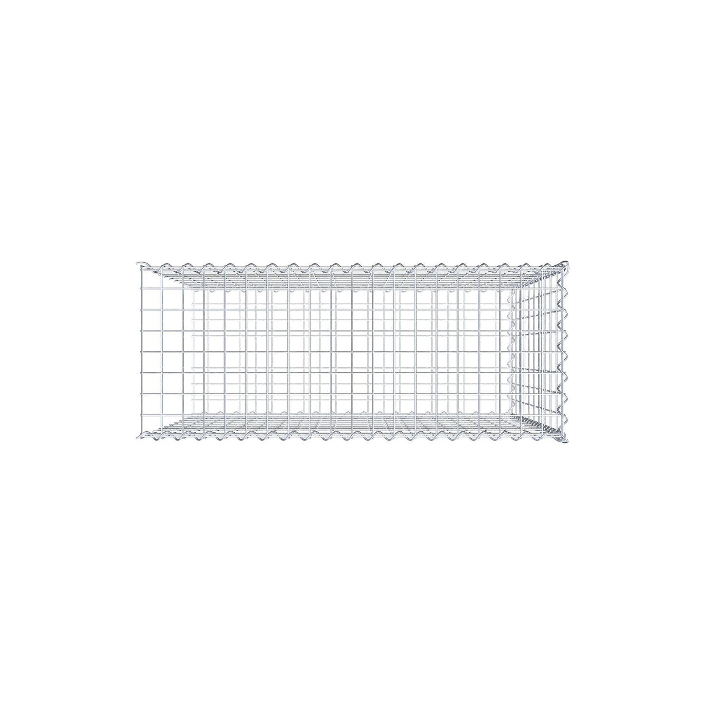 Extra gabion typ 2 100 cm x 100 cm x 40 cm (L x H x D), maskstorlek 5 cm x 10 cm, spiral