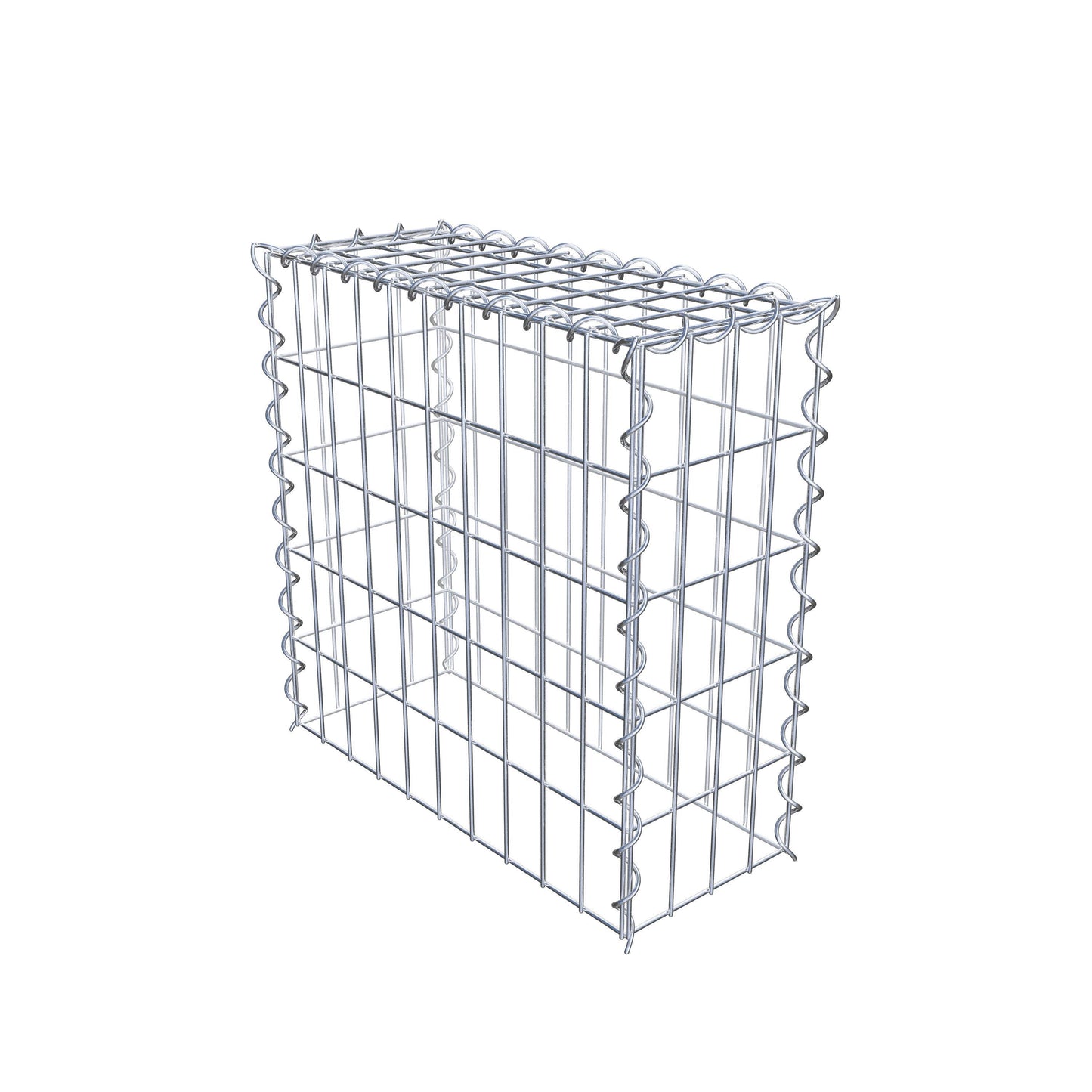 Gabion rapporté type 3 50 cm x 50 cm x 20 cm (L x H x P), mailles 5 cm x 10 cm, spirale