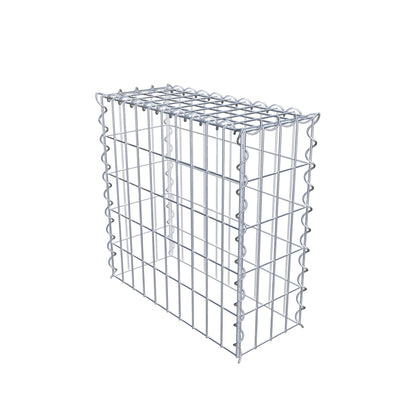Gabion rapporté type 3 50 cm x 50 cm x 20 cm (L x H x P), mailles 5 cm x 10 cm, spirale