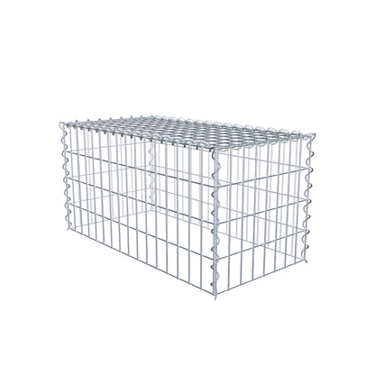 Opvokset gabion type 3 80 cm x 40 cm x 40 cm (L x H x D), maskestørrelse 5 cm x 10 cm, spiral