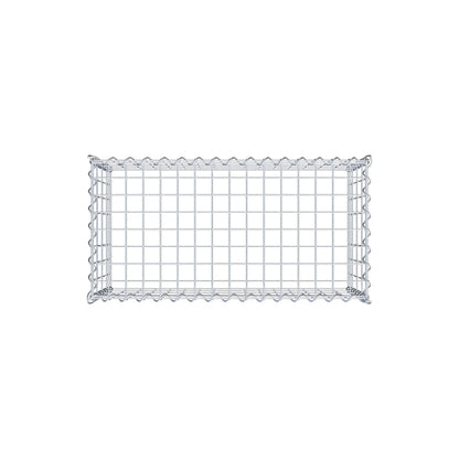 Opvokset gabion type 3 80 cm x 40 cm x 40 cm (L x H x D), maskestørrelse 5 cm x 10 cm, spiral