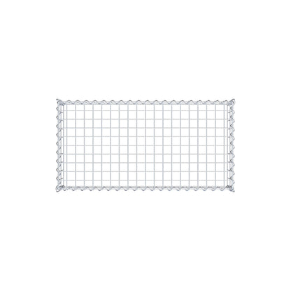 Gabion rapporté type 3 100 cm x 20 cm x 50 cm (L x H x P), mailles 5 cm x 10 cm, spirale