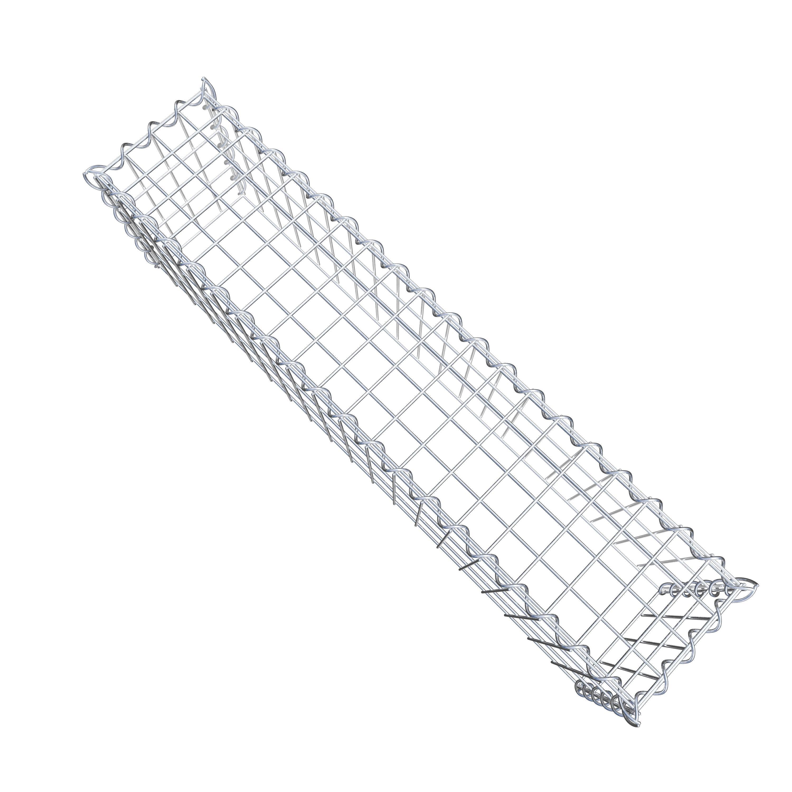 Opvokset gabion type 3 100 cm x 30 cm x 20 cm (L x H x D), maskestørrelse 5 cm x 10 cm, spiral