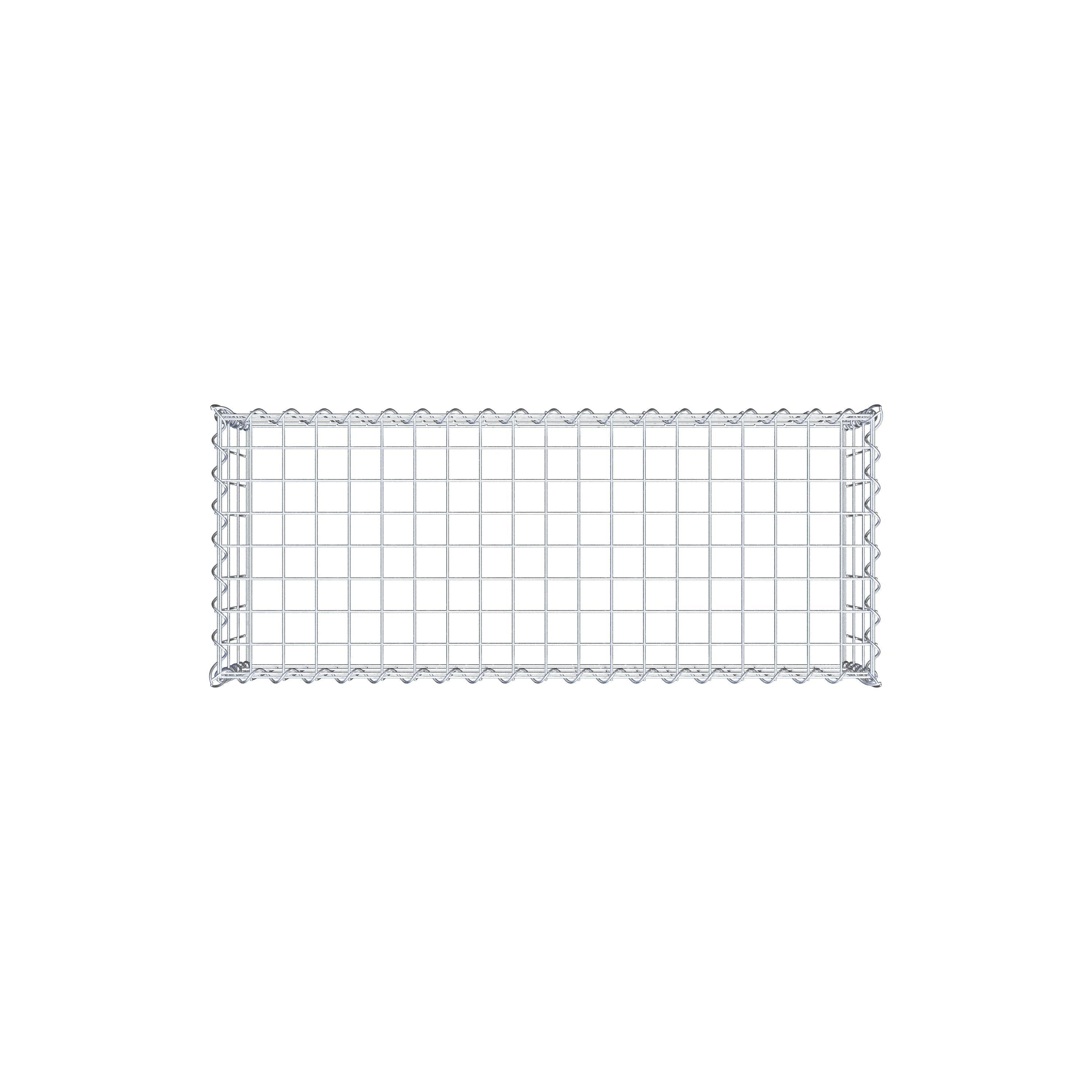 Opvokset gabion type 3 100 cm x 30 cm x 40 cm (L x H x D), maskestørrelse 5 cm x 10 cm, spiral