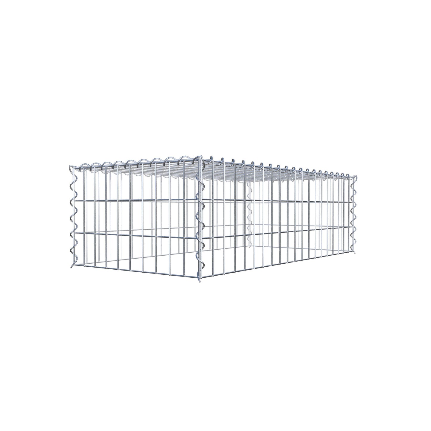 Anbaugabione Typ 3 100 cm x 30 cm x 50 cm (L x H x T), Maschenweite 5 cm x 10 cm, Spirale