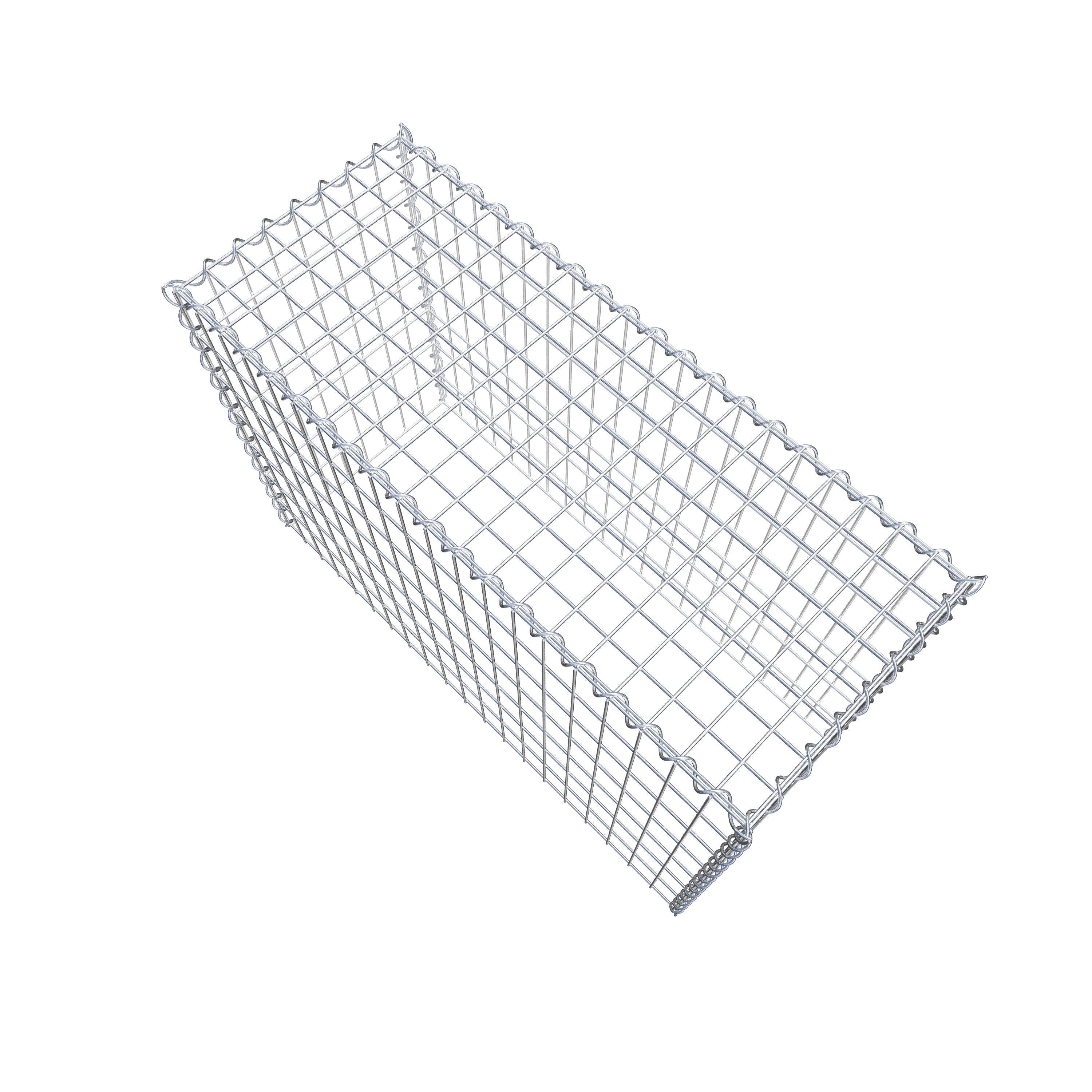 Grown-on gabion type 3 100 cm x 70 cm x 40 cm (L x H x D), mesh size 5 cm x 10 cm, spiral