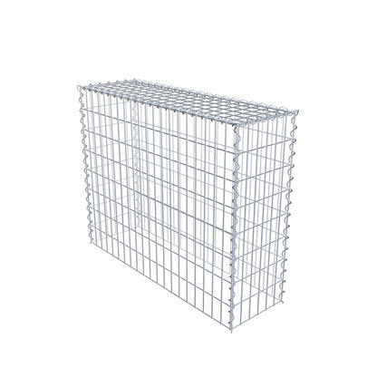 Kultiveret gabion type 3 100 cm x 80 cm x 30 cm (L x H x D), maskestørrelse 5 cm x 10 cm, spiral
