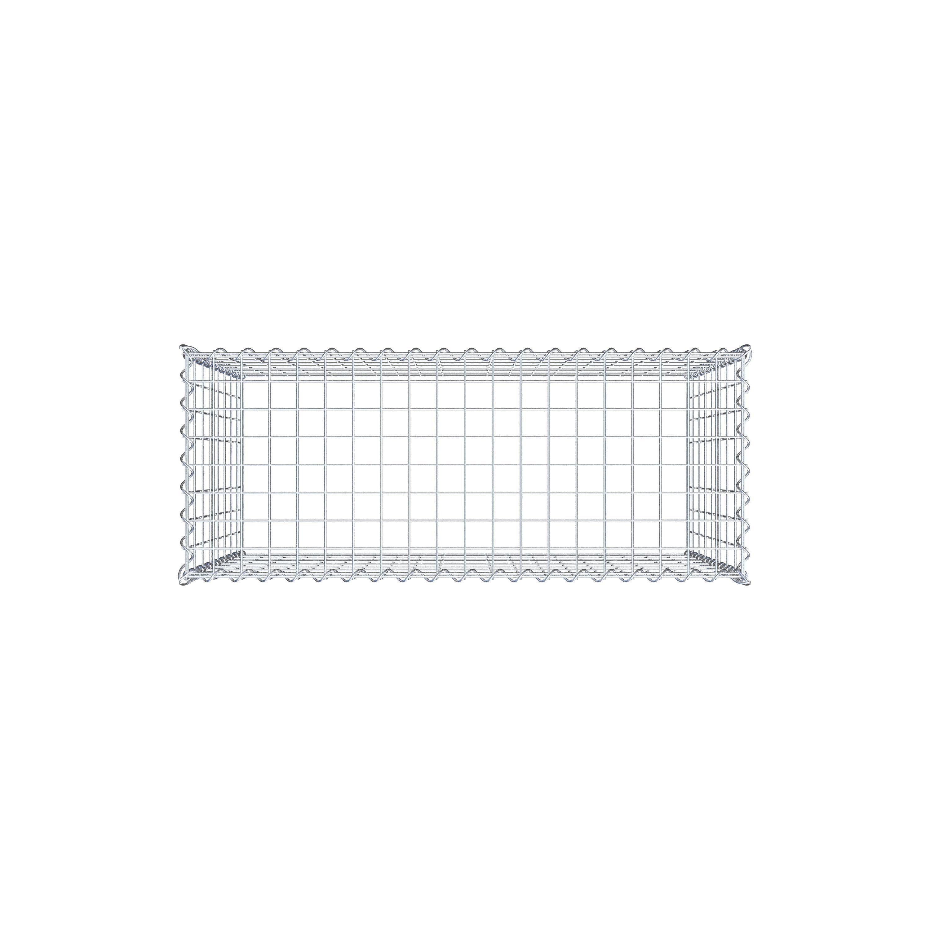 Opvokset gabion type 3 100 cm x 80 cm x 40 cm (L x H x D), maskestørrelse 5 cm x 10 cm, spiral