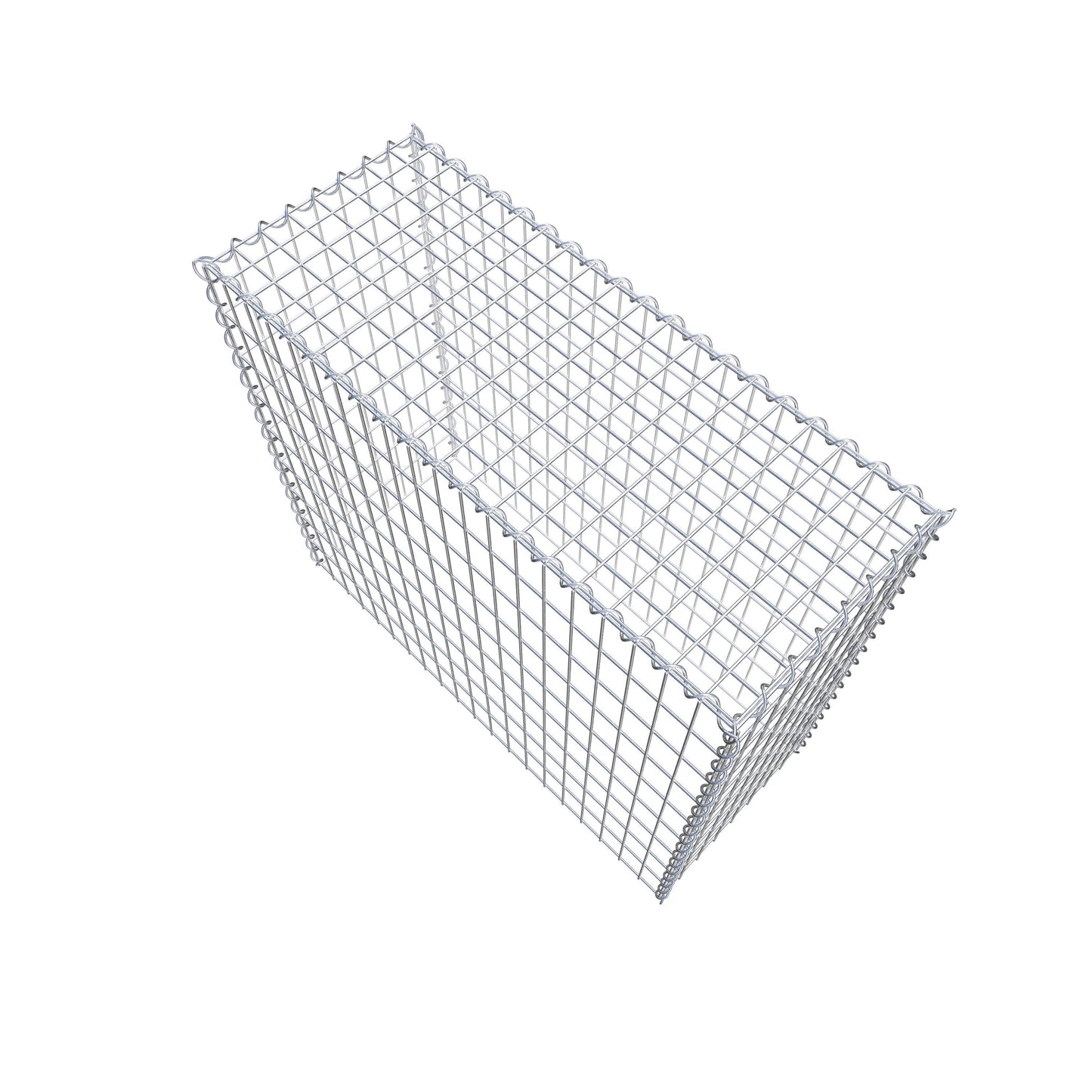 Gabion rapporté type 3 100 cm x 90 cm x 40 cm (L x H x P), mailles 5 cm x 10 cm, spirale