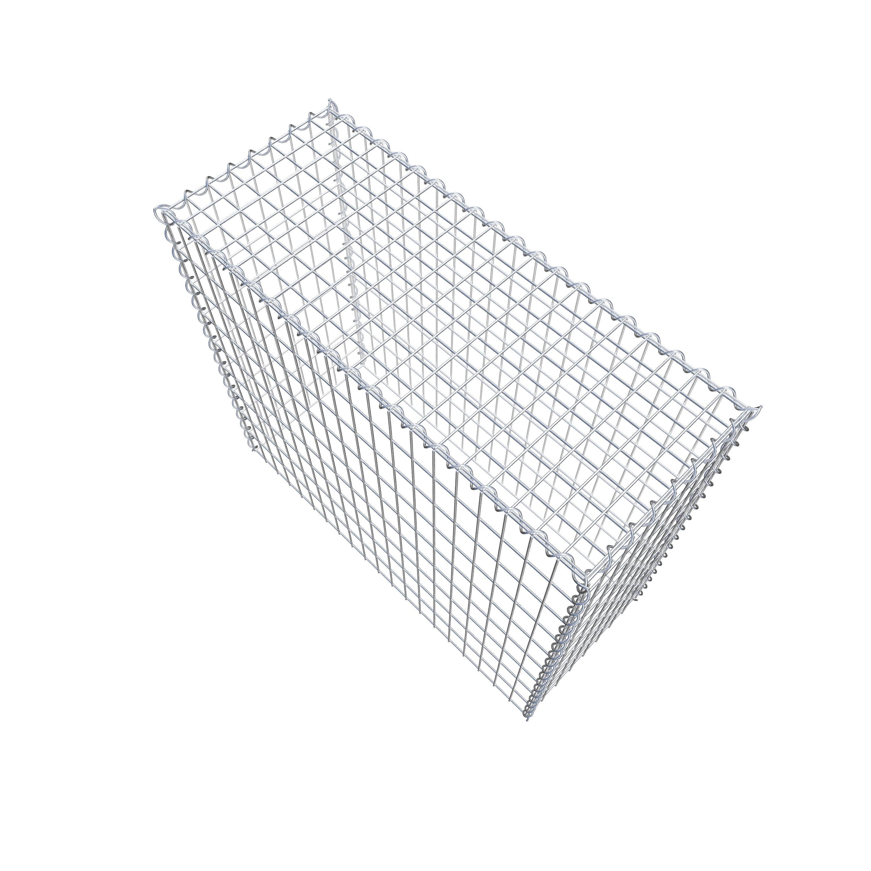 Opvokset gabion type 3 100 cm x 90 cm x 40 cm (L x H x D), maskestørrelse 5 cm x 10 cm, spiral