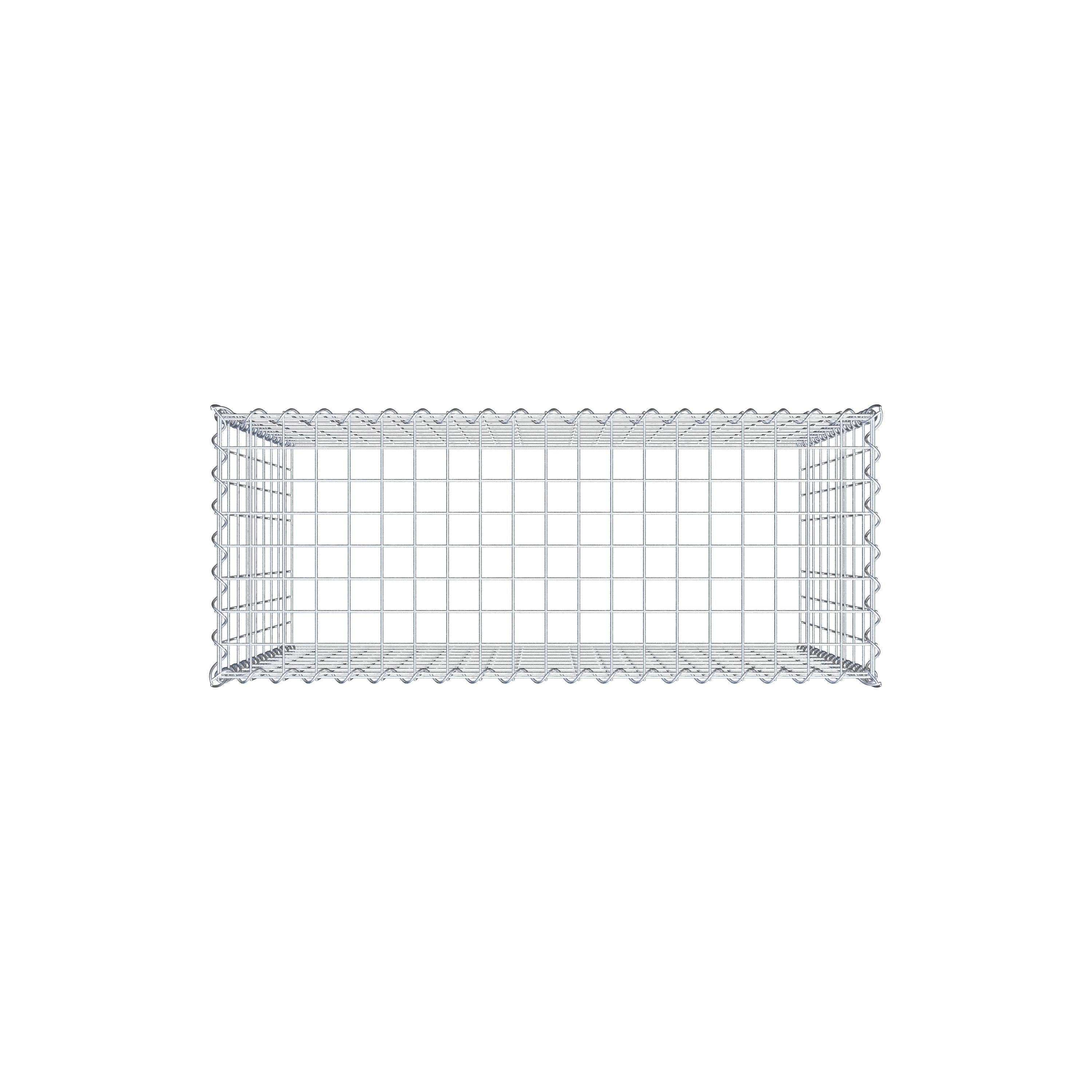 Opvokset gabion type 3 100 cm x 90 cm x 40 cm (L x H x D), maskestørrelse 5 cm x 10 cm, spiral