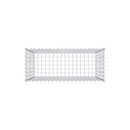 Gabion rapporté type 3 100 cm x 90 cm x 40 cm (L x H x P), mailles 5 cm x 10 cm, spirale