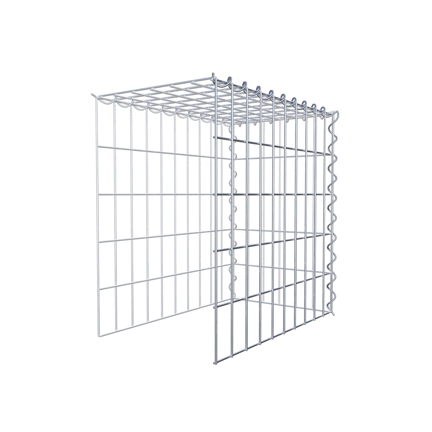 Anbaugabione Typ 4 50 cm x 50 cm x 30 cm (L x H x T), Maschenweite 5 cm x 10 cm, Spirale