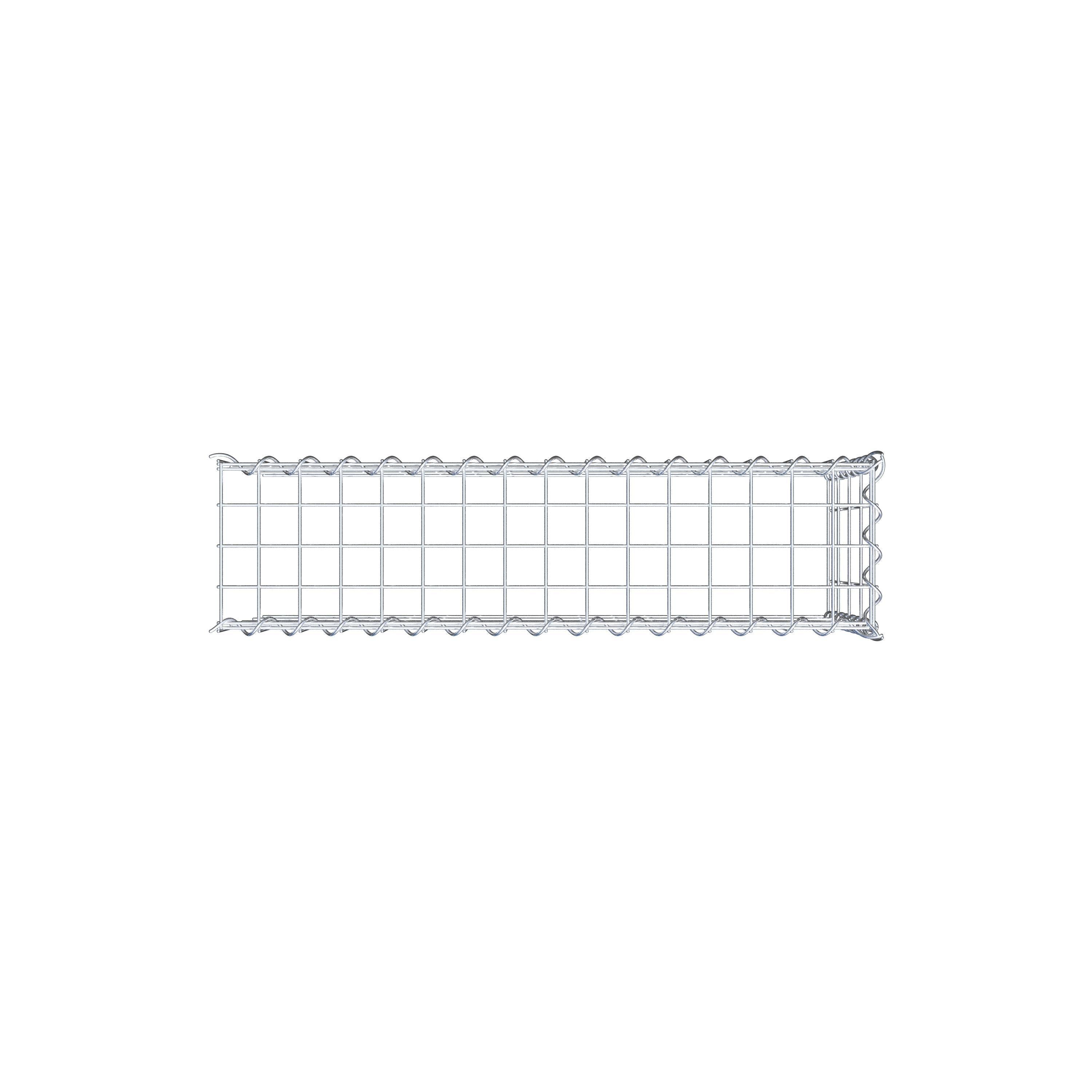 Mounted gabion type 4 80 cm x 40 cm x 20 cm (L x H x D), mesh size 5 cm x 10 cm, spiral