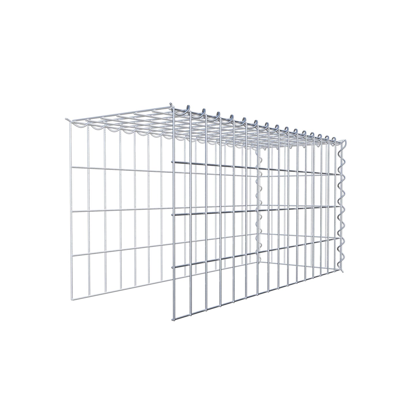 Anbaugabione Typ 4 80 cm x 40 cm x 30 cm (L x H x T), Maschenweite 5 cm x 10 cm, Spirale