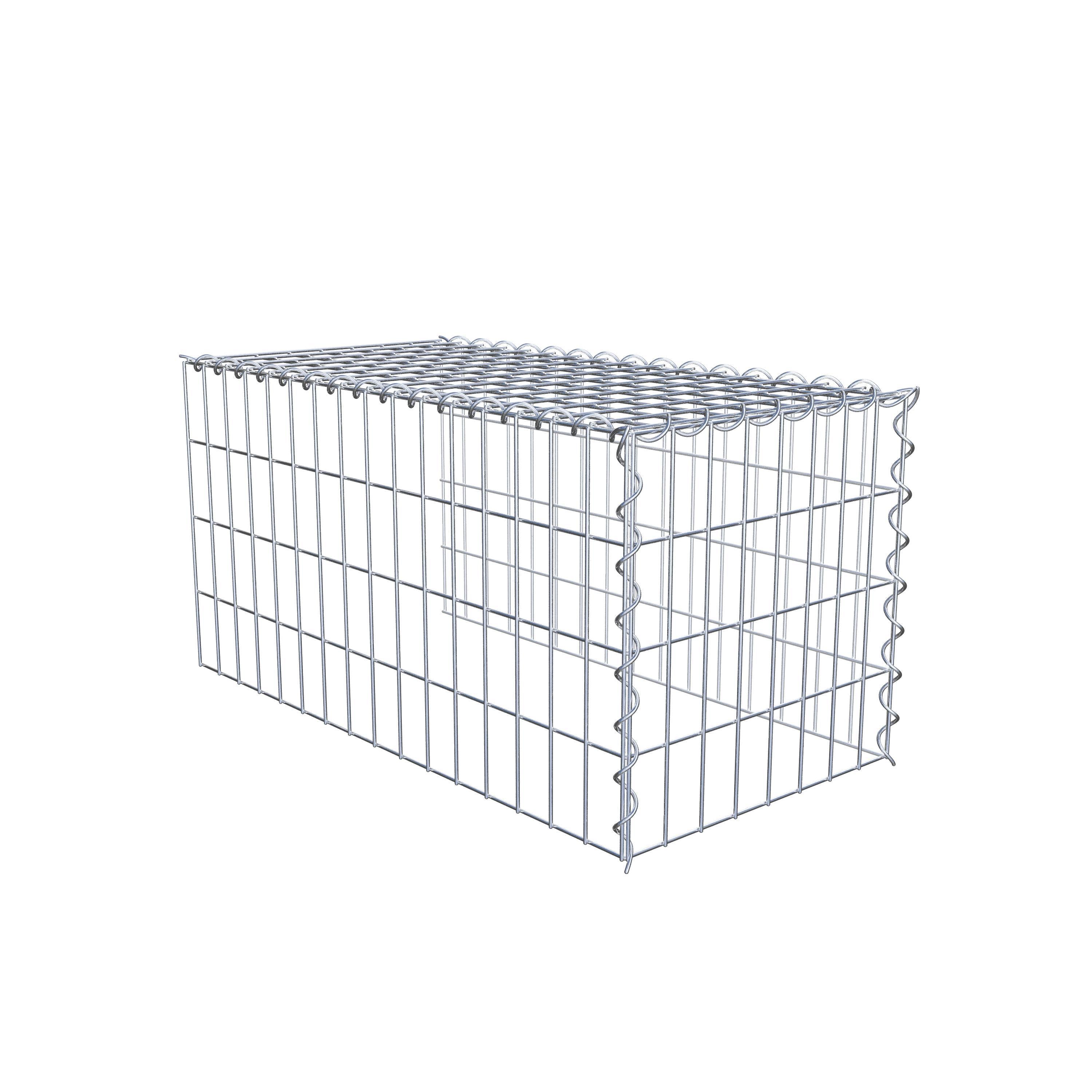 Opvokset gabion type 4 80 cm x 40 cm x 40 cm (L x H x D), maskestørrelse 5 cm x 10 cm, spiral