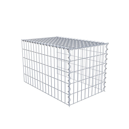 Opvokset gabion type 4 80 cm x 50 cm x 50 cm (L x H x D), maskestørrelse 5 cm x 10 cm, spiral
