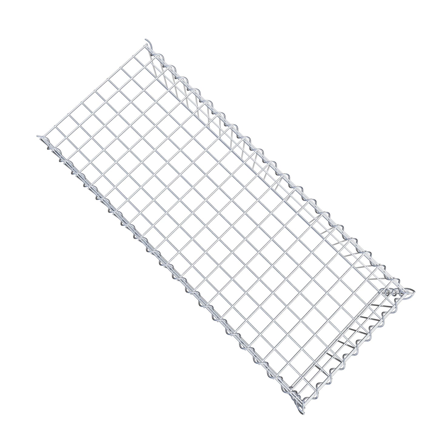 Gabion rapporté type 4 100 cm x 20 cm x 40 cm (L x H x P), mailles 5 cm x 10 cm, spirale