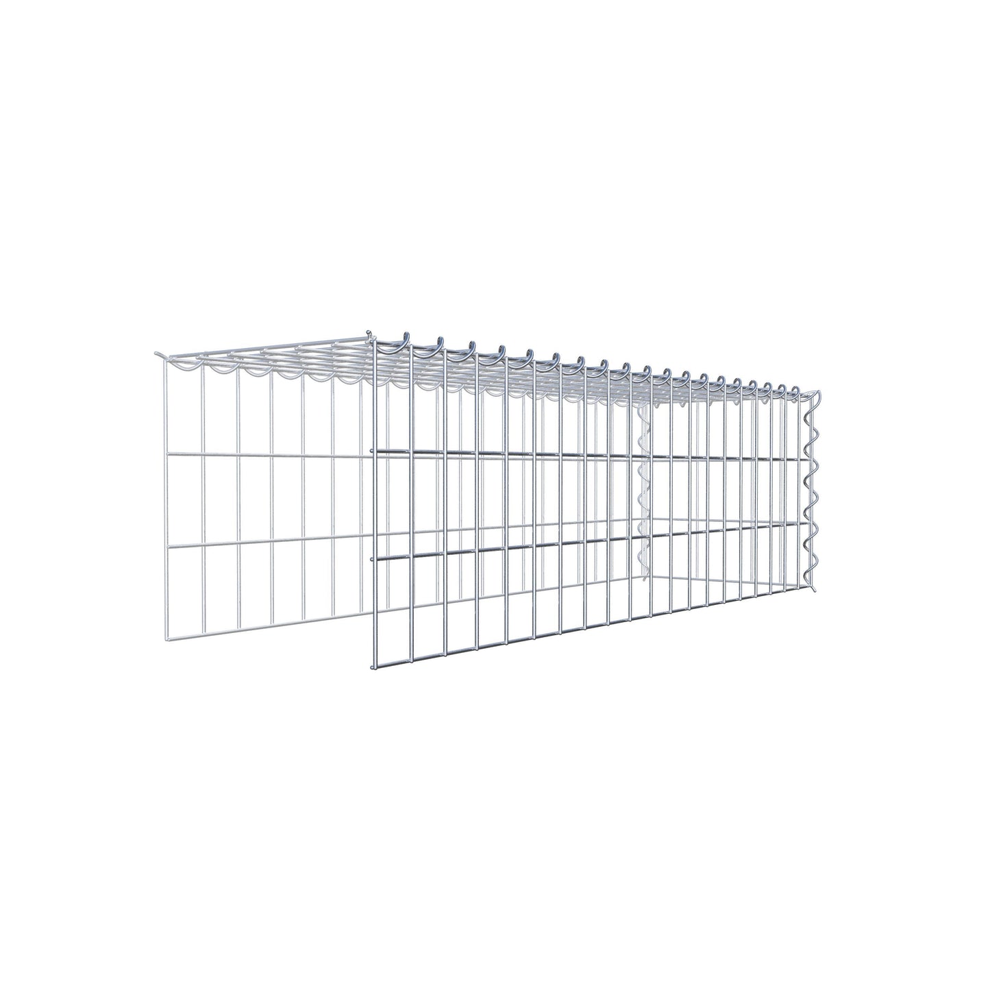 Anbaugabione Typ 4 100 cm x 30 cm x 30 cm (L x H x T), Maschenweite 5 cm x 10 cm, Spirale