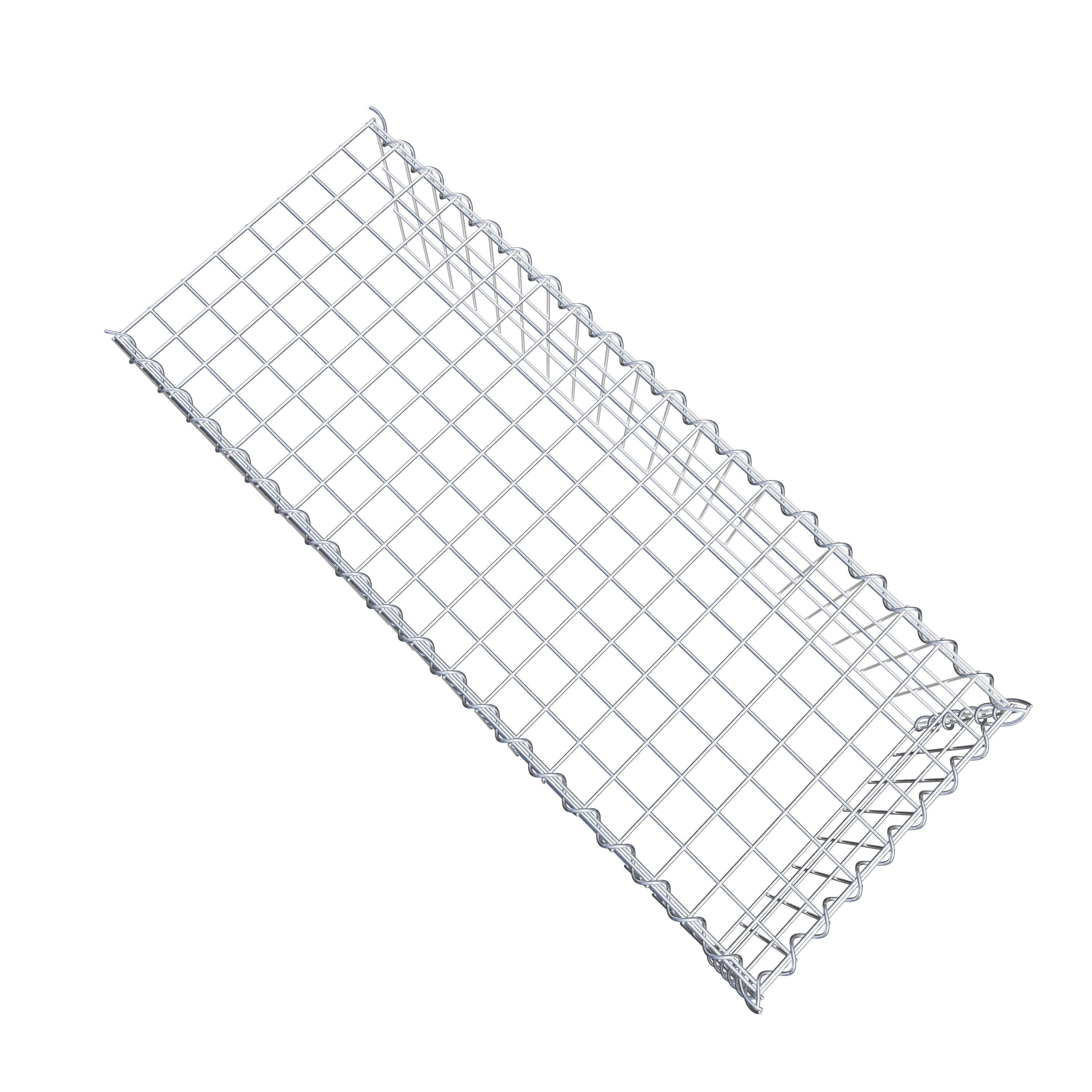 Opvokset gabion type 4 100 cm x 30 cm x 40 cm (L x H x D), maskestørrelse 5 cm x 10 cm, spiral