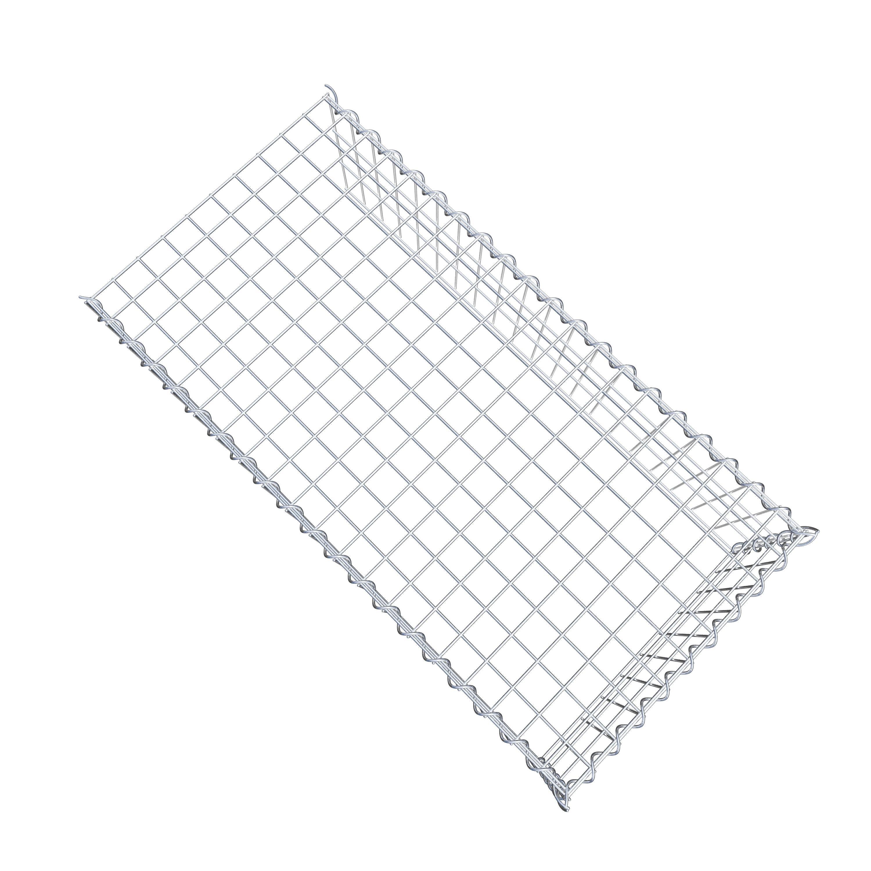 Opvokset gabion type 4 100 cm x 30 cm x 50 cm (L x H x D), maskestørrelse 5 cm x 10 cm, spiral