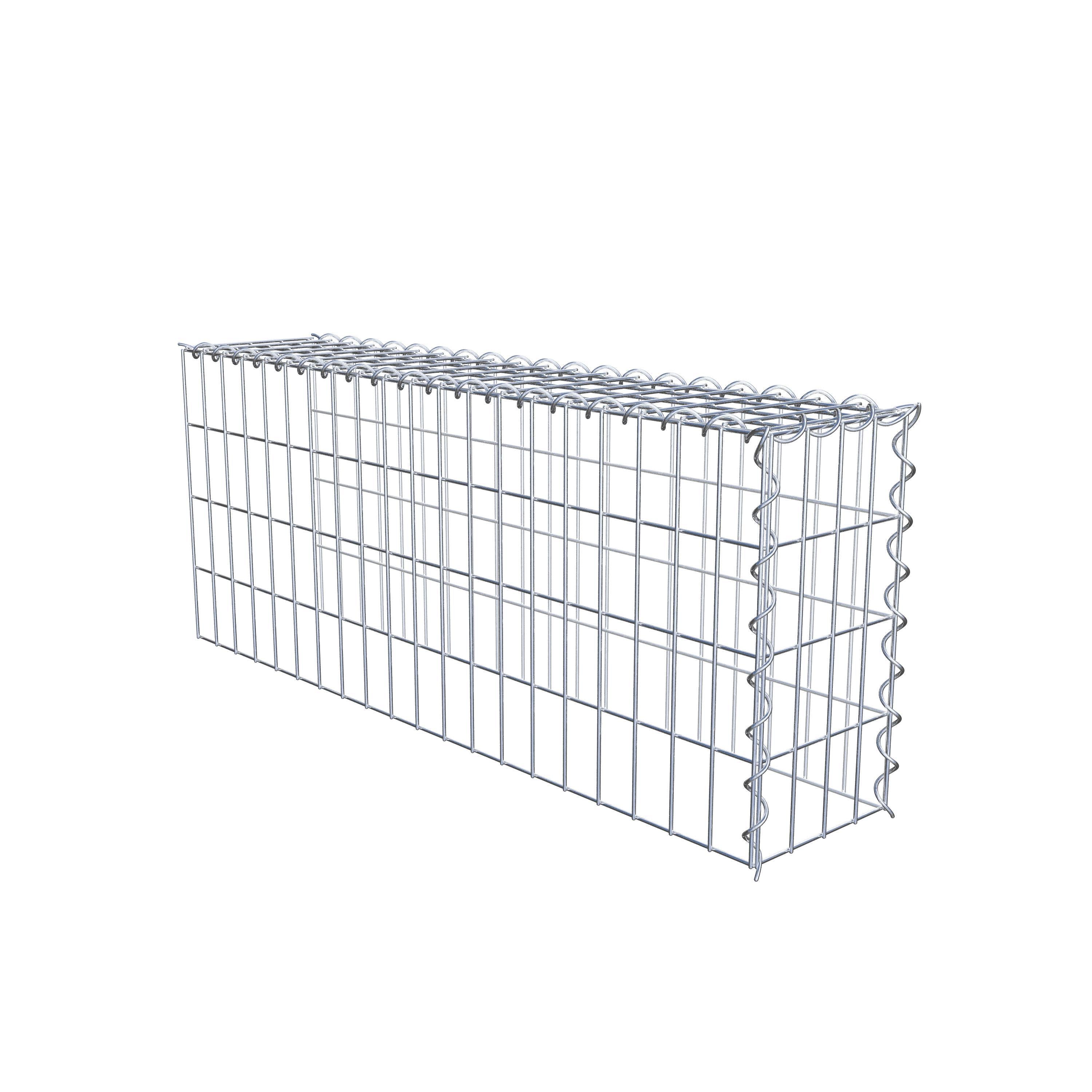 Grown-on gabion type 4 100 cm x 40 cm x 20 cm (L x H x D), mesh size 5 cm x 10 cm, spiral