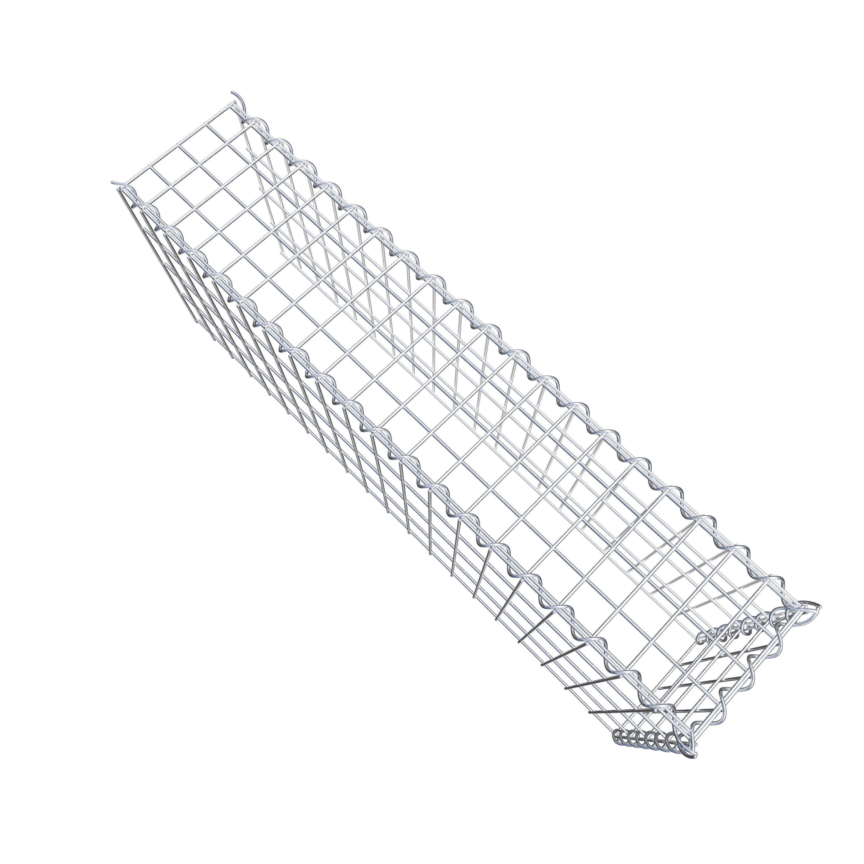 Opvokset gabion type 4 100 cm x 40 cm x 20 cm (L x H x D), maskestørrelse 5 cm x 10 cm, spiral