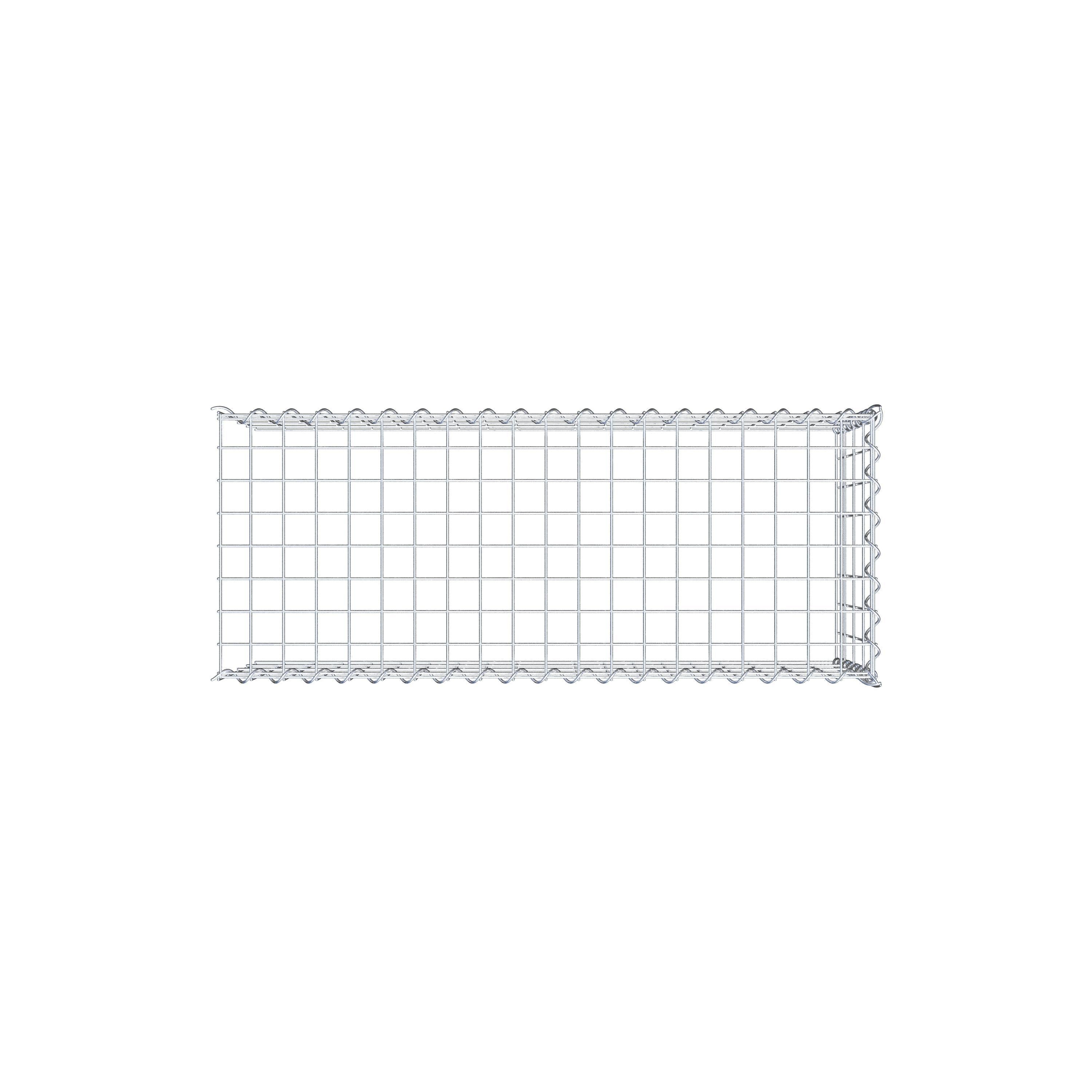 Opvokset gabion type 4 100 cm x 40 cm x 40 cm (L x H x D), maskestørrelse 5 cm x 10 cm, spiral