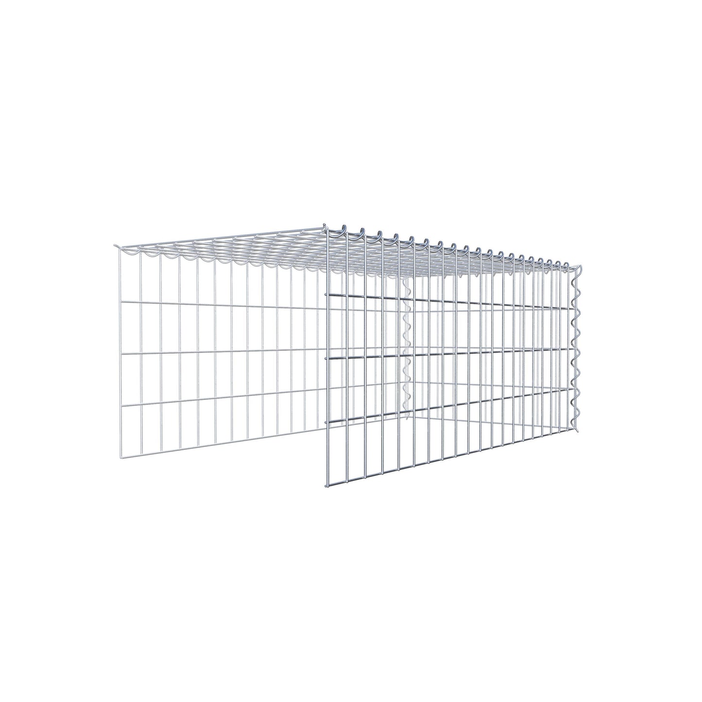 Add-on schanskorf type 4 100 cm x 40 cm x 50 cm (L x H x D), maaswijdte 5 cm x 10 cm, spiraalvormig