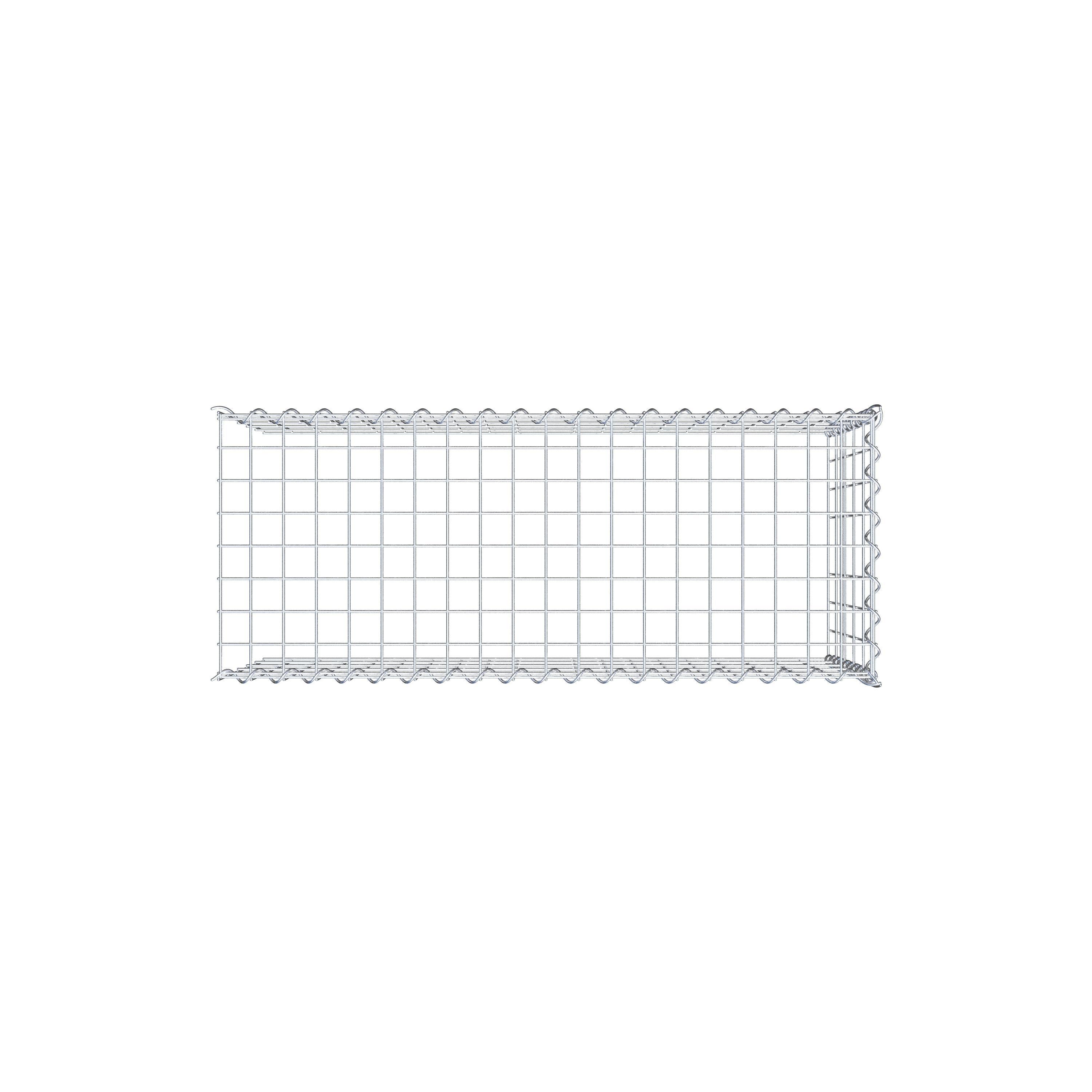 Opvokset gabion type 4 100 cm x 50 cm x 40 cm (L x H x D), maskestørrelse 5 cm x 10 cm, spiral